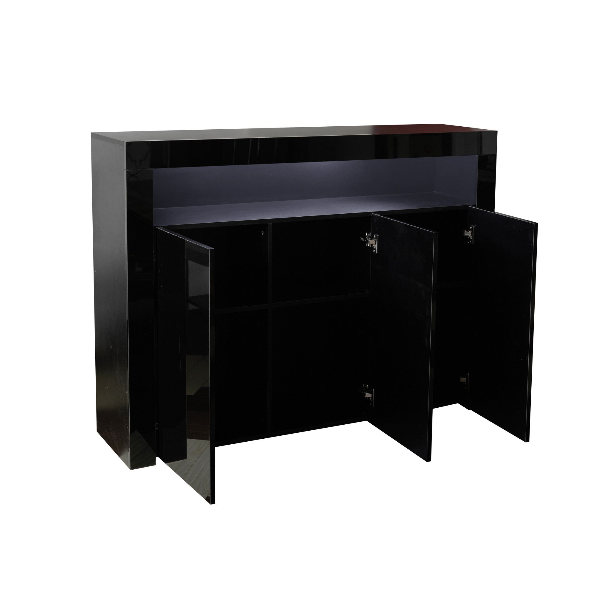 51-inch Wood Sideboard with LED Light and 3 Doors