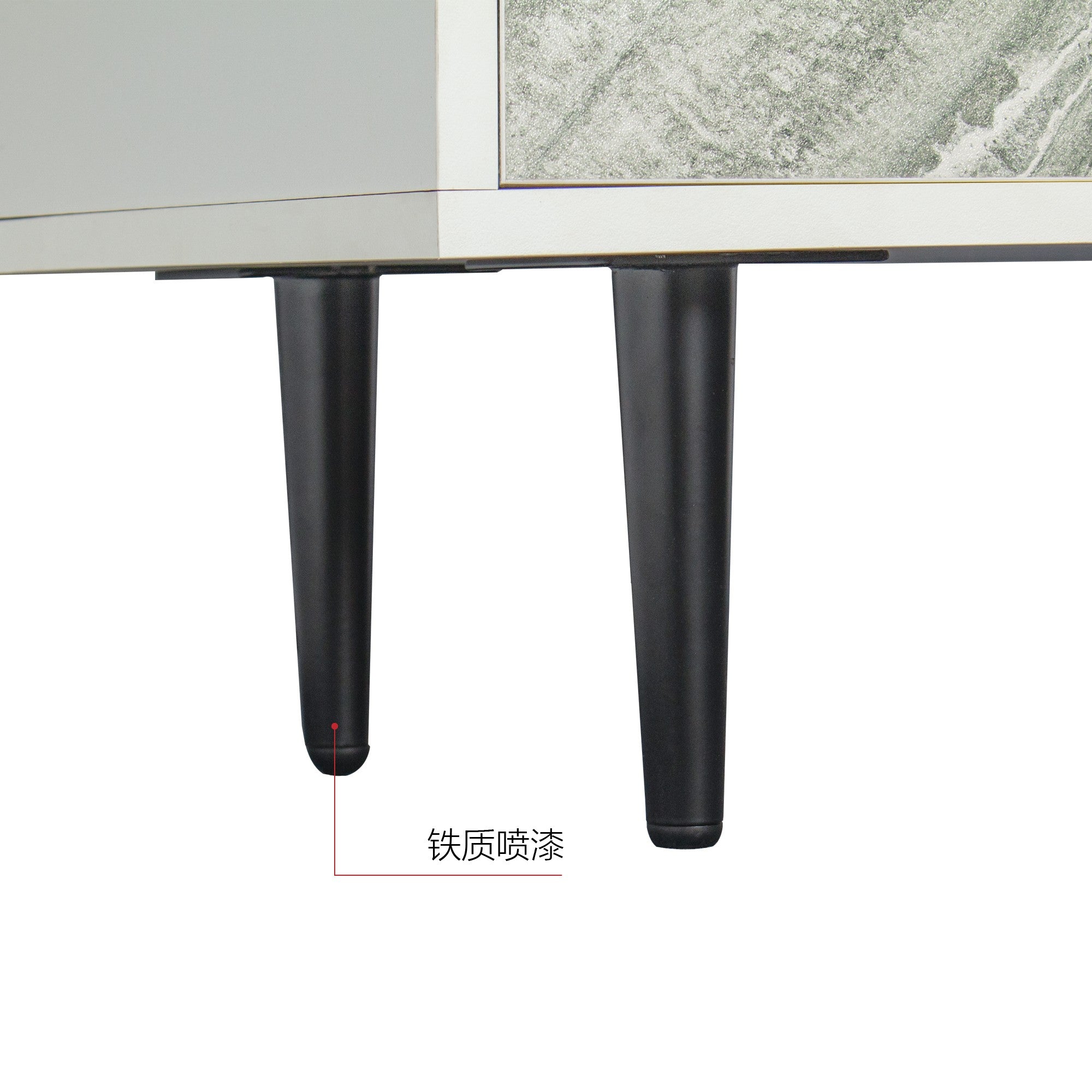 58-inch Wood Sideboard with Exterior Shelves
