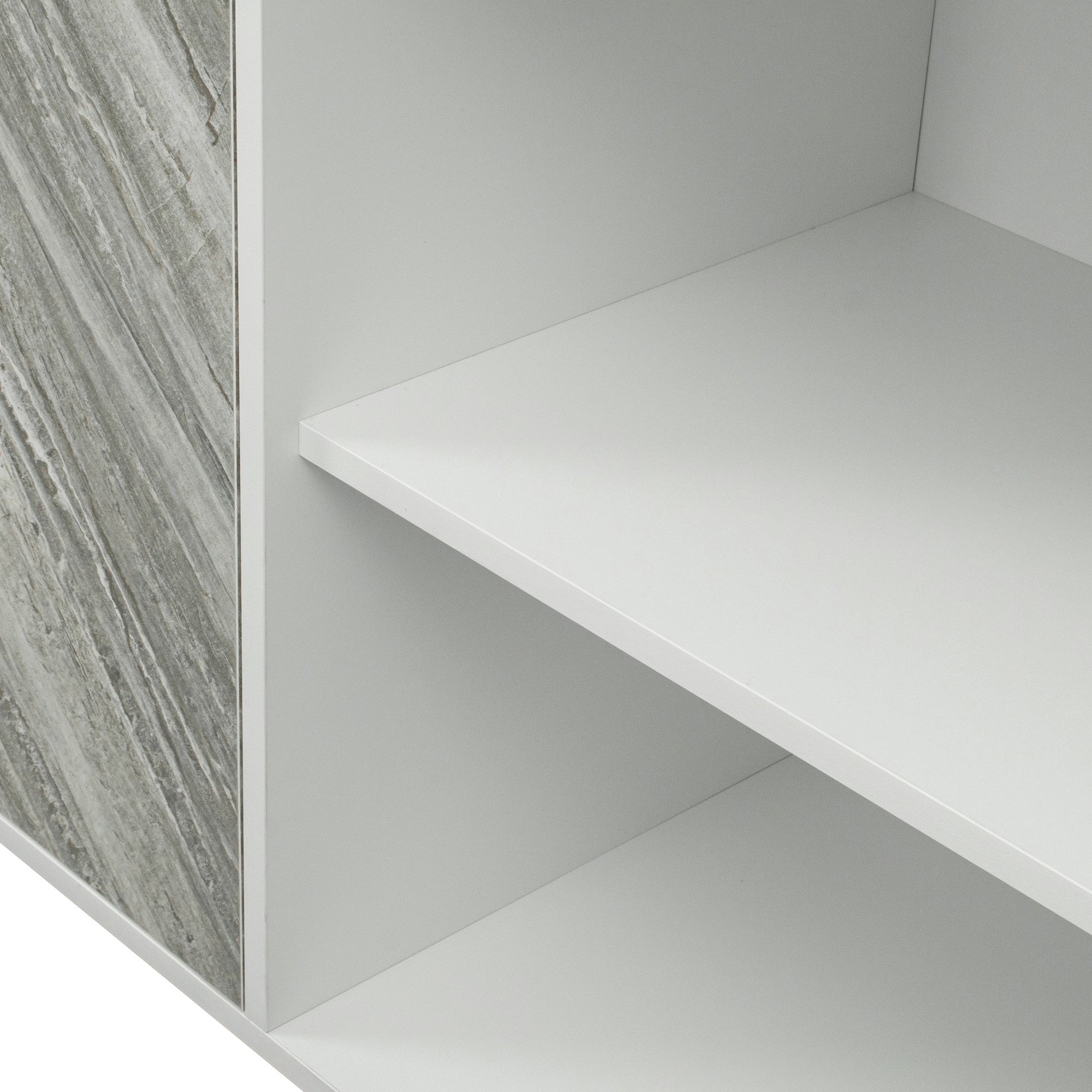 58-inch Wood Sideboard with Exterior Shelves