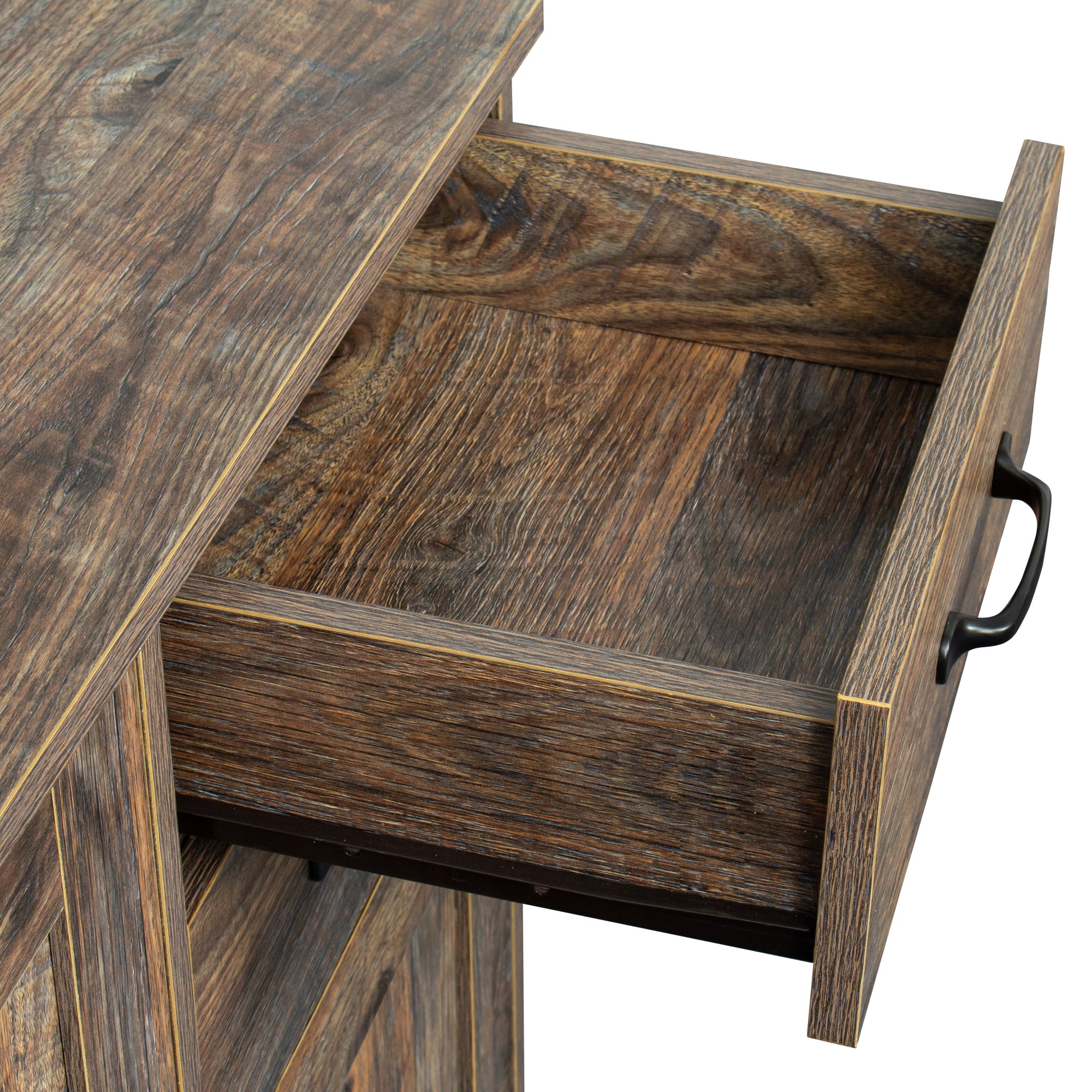 43-inch Wood Sideboard with 2 Drawers