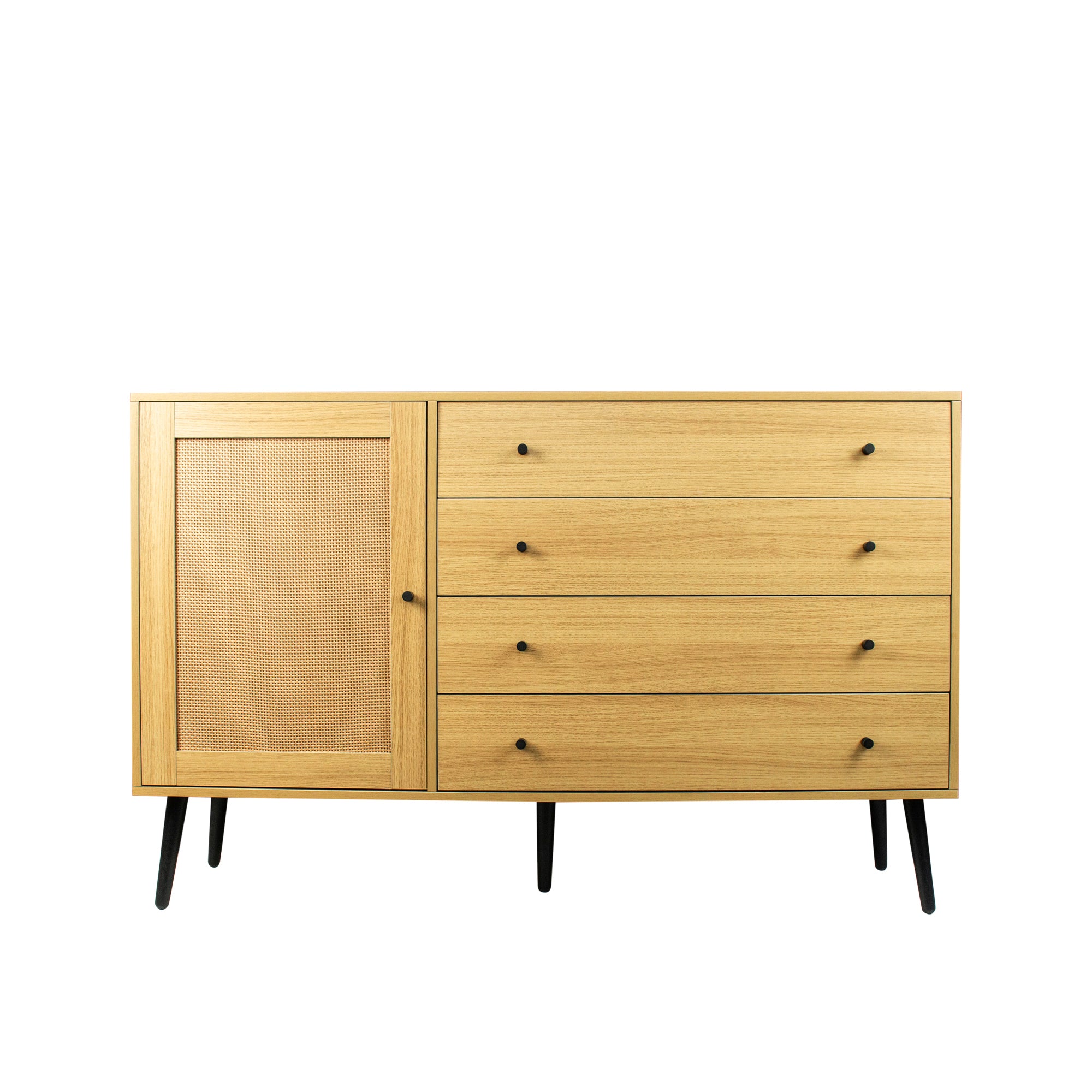 55-inch Wood Sideboard with 4 Long Drawers