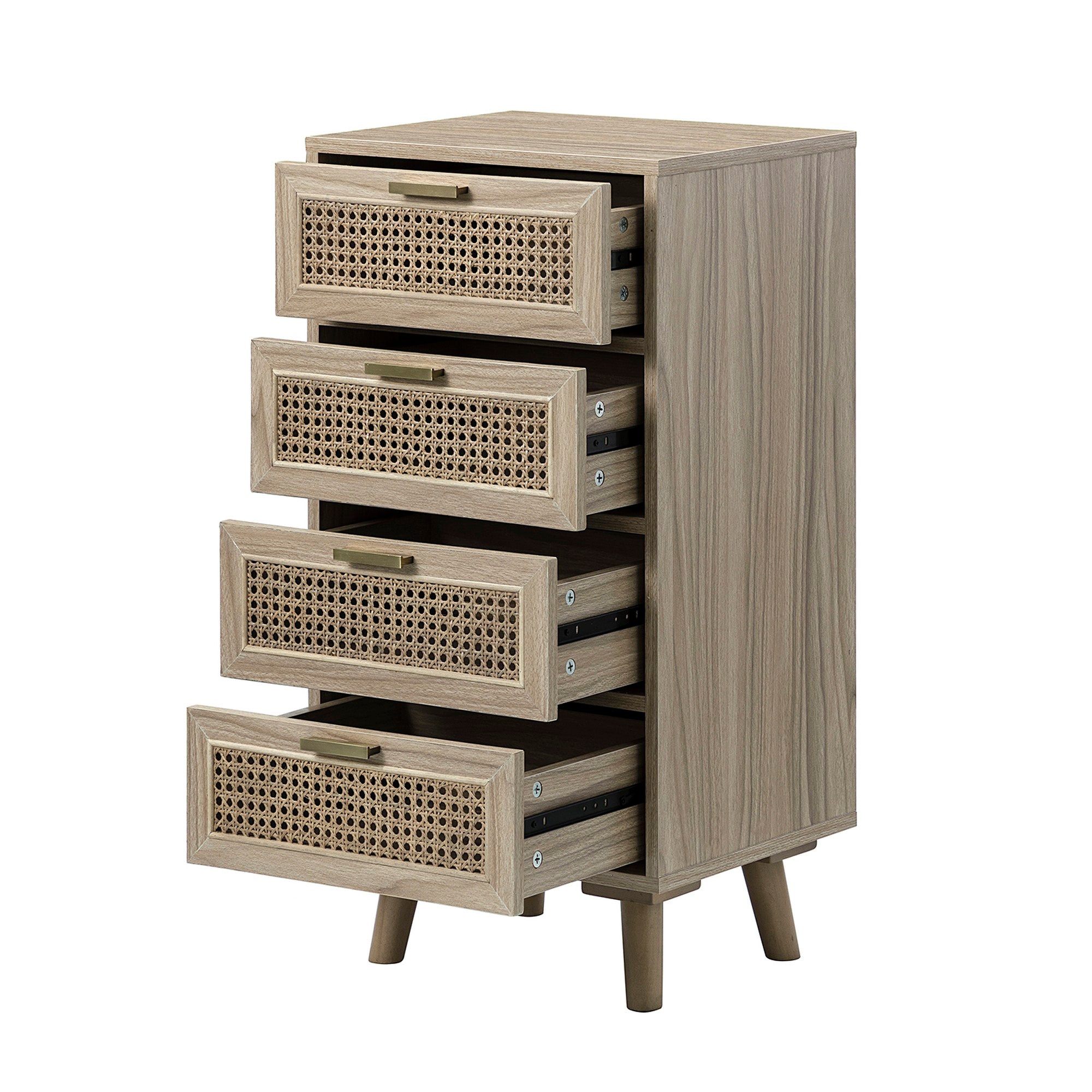 4 Drawers 16" W  Wood Chest in Natural