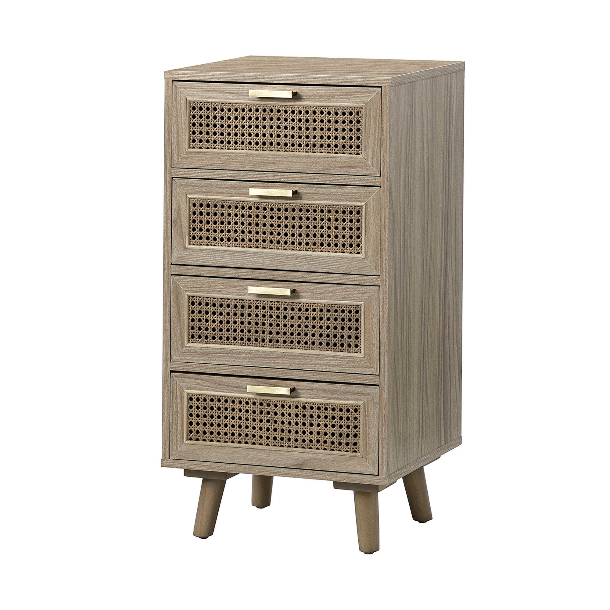 4 Drawers 16" W  Wood Chest in Natural