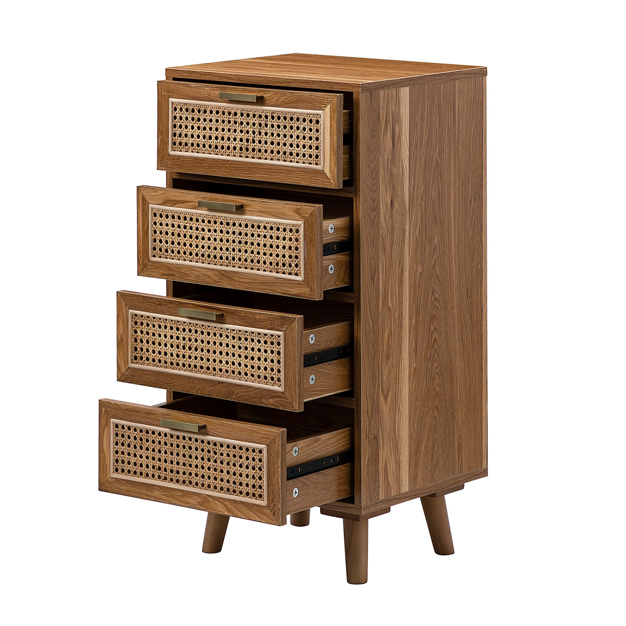 4 Drawers 16" W  Wood Chest in Natural
