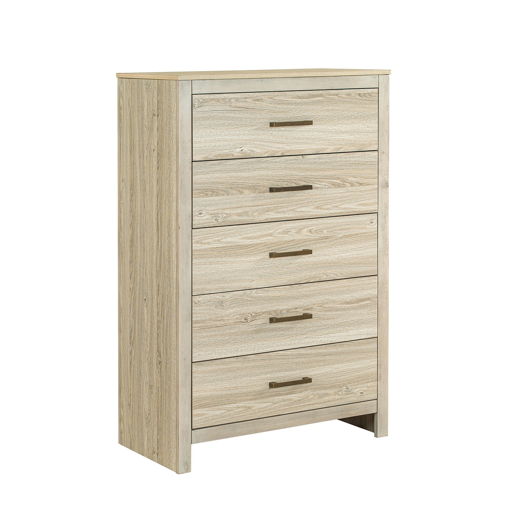 5 Drawers  32" W  Wood Chest in Maple