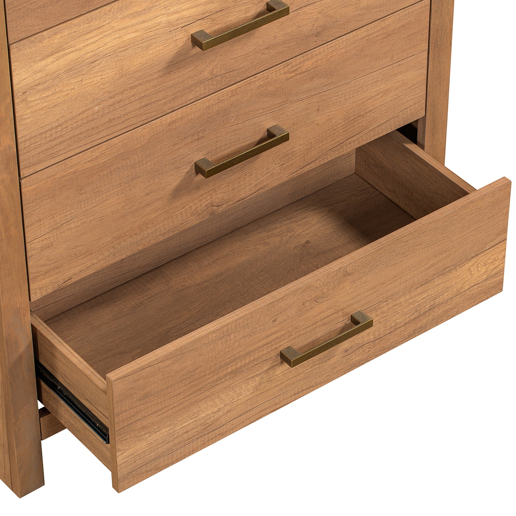 5 Drawers  32" W  Wood Chest in Maple