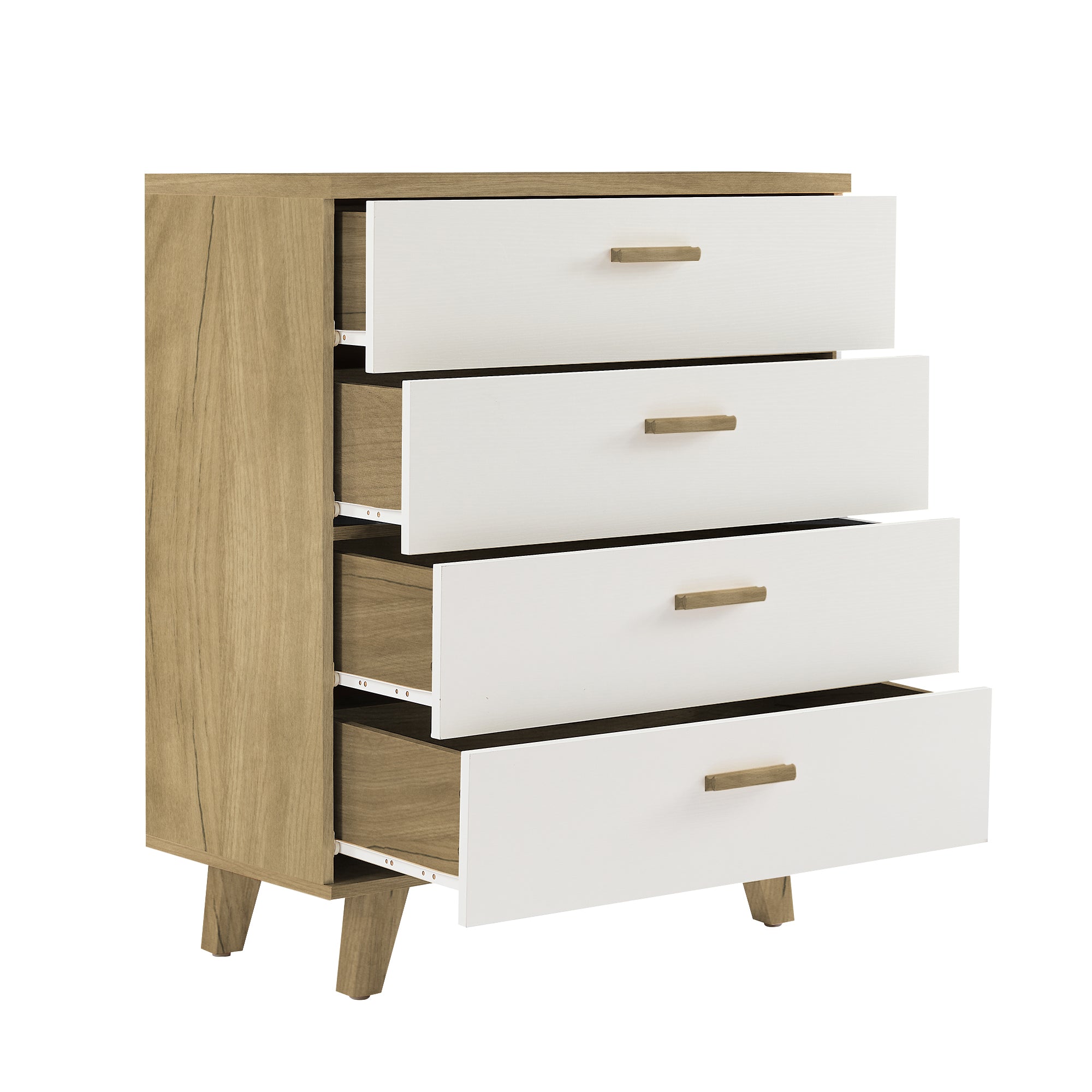 4-Drawer 32" W Wood Chest in Natural