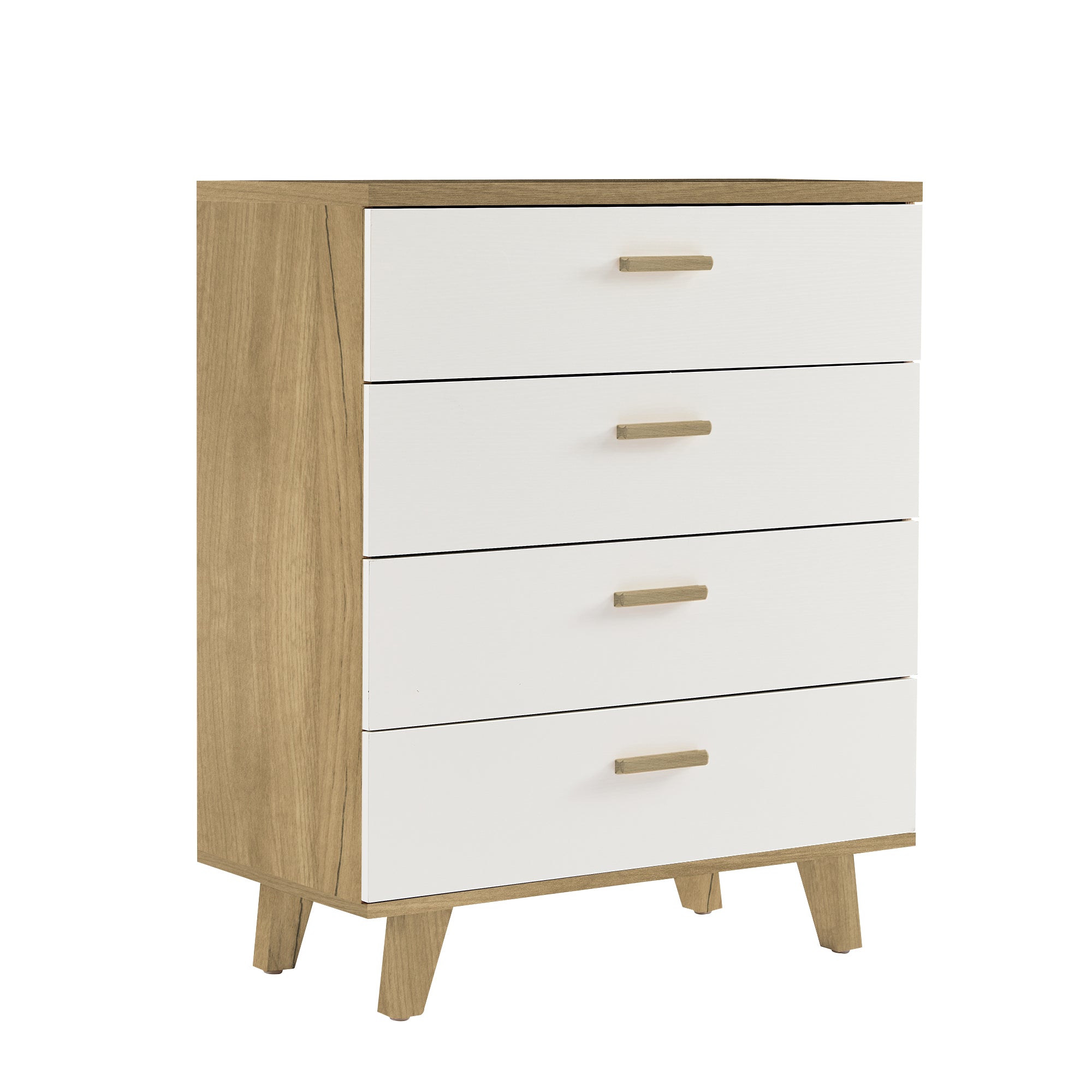 4-Drawer 32" W Wood Chest in Natural