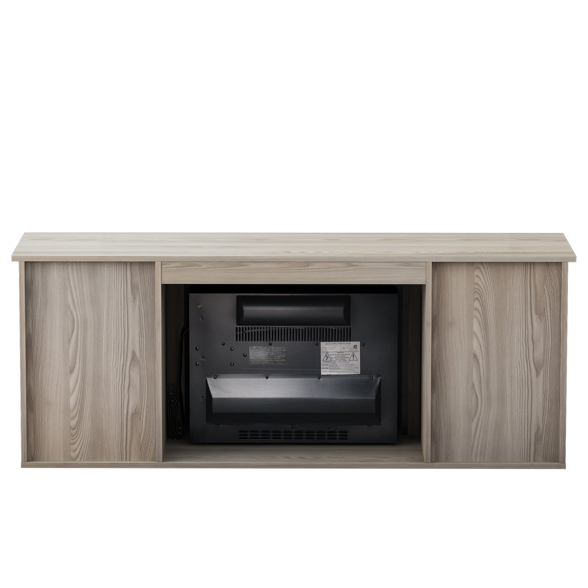 58-inch Freestanding Electric Fireplace with Sliding Barn Door