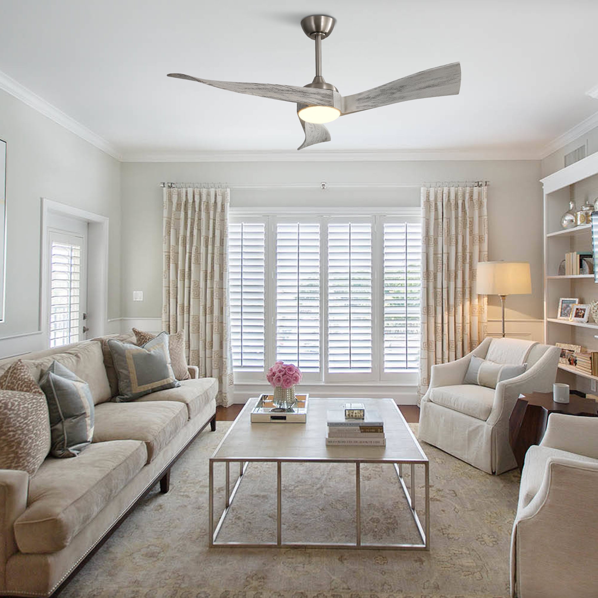 52" Ceiling Fan Light with 6 Speed Remote