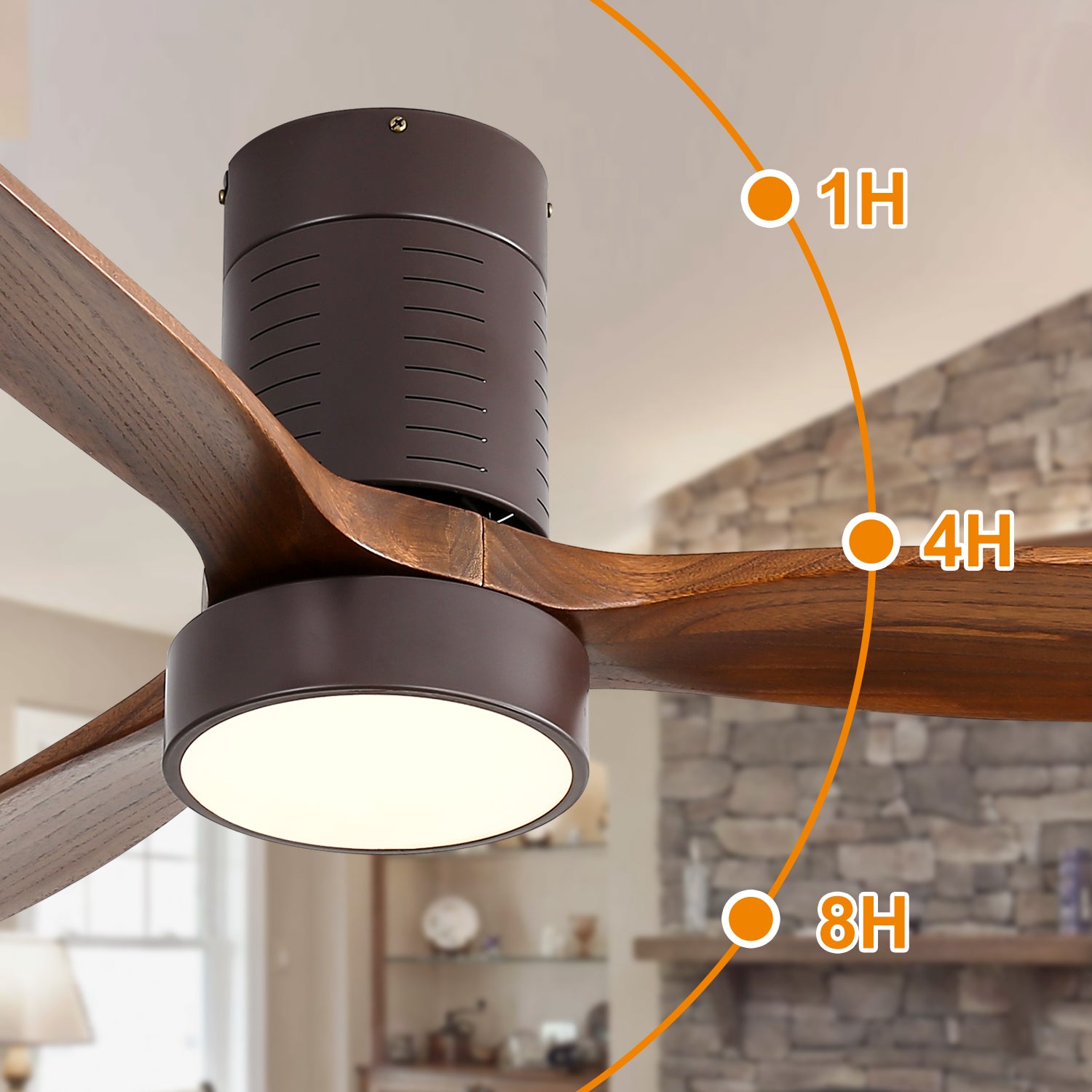 52" Indoor Ceiling Fan Light with Remote Control