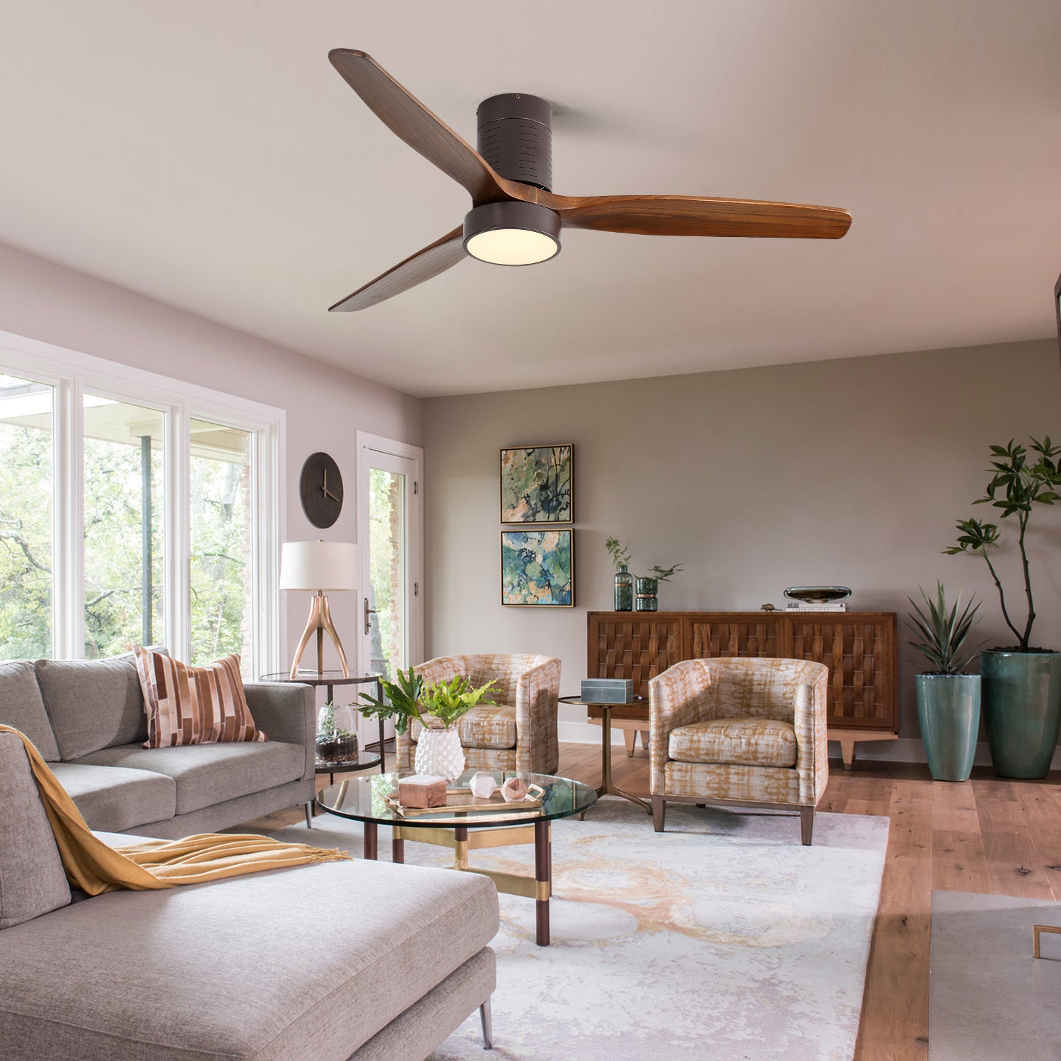 52" Indoor Ceiling Fan Light with Remote Control