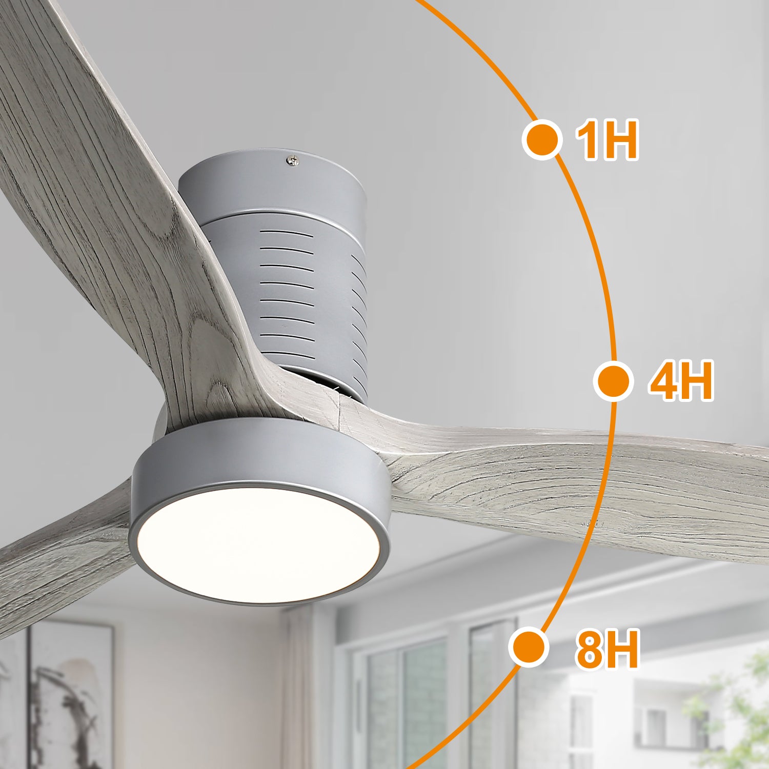 52" Indoor Ceiling Fan Light with Remote Control