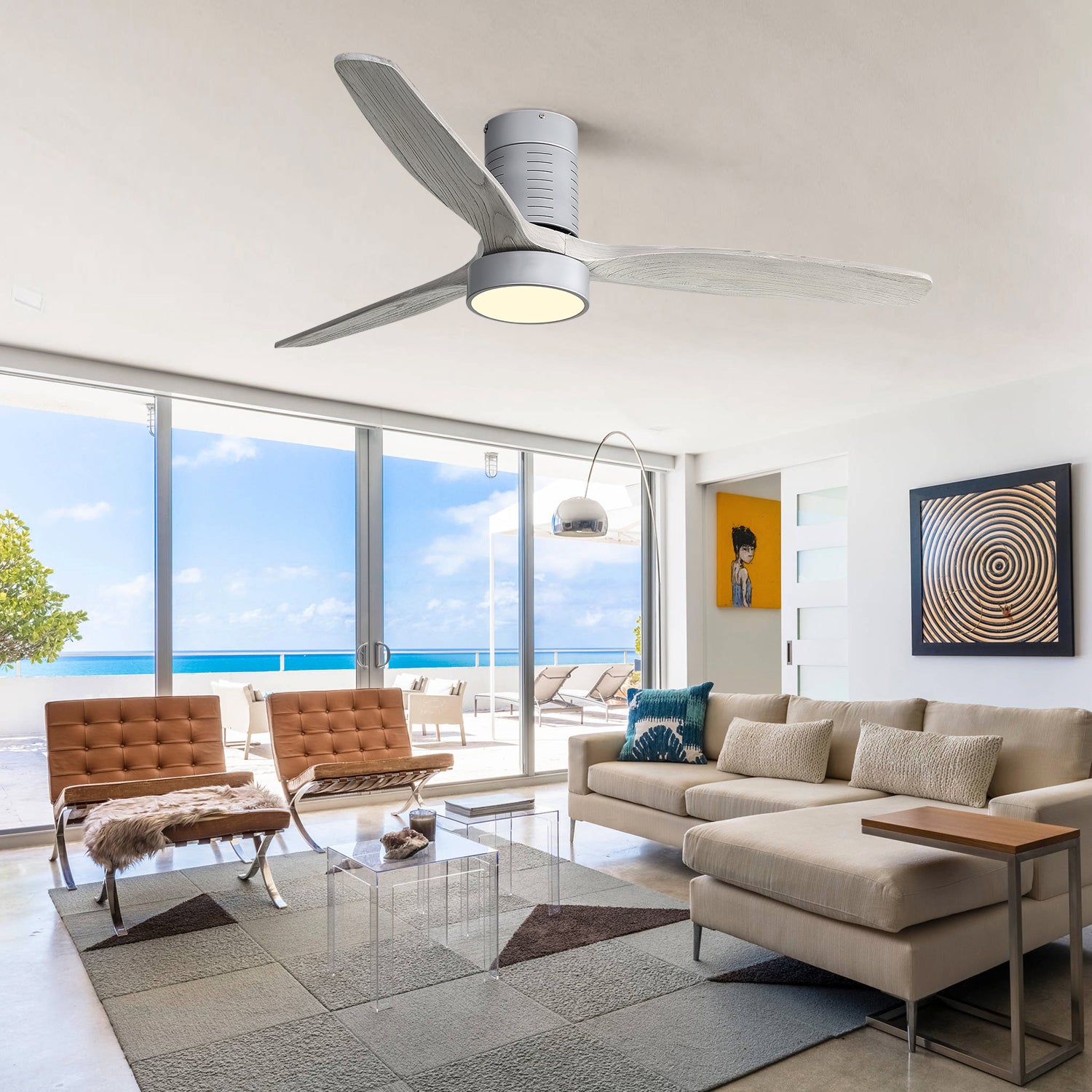 52" Indoor Ceiling Fan Light with Remote Control