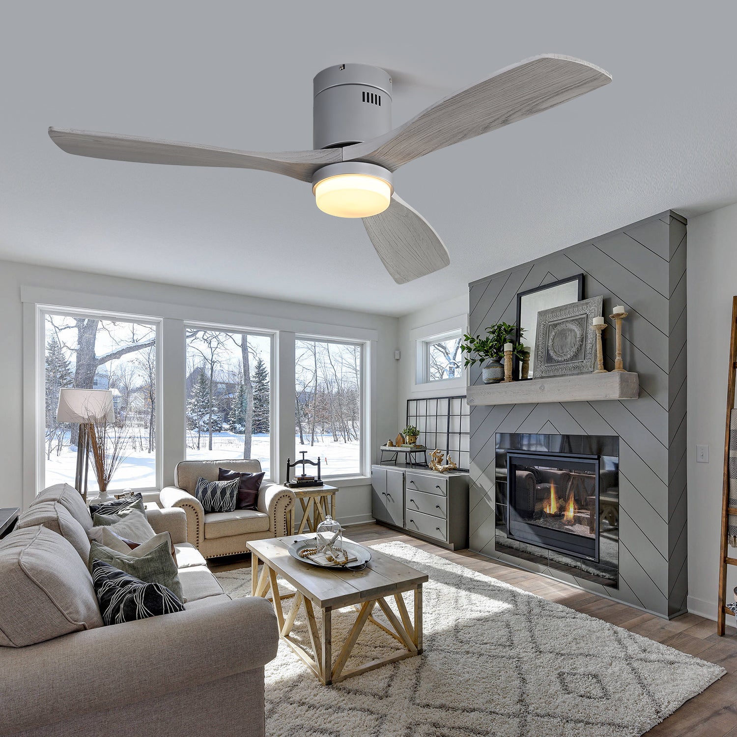 52" Ceiling Fan Light with Remote Control for the Living Room