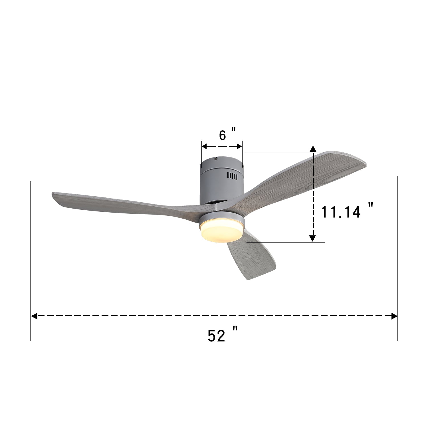 52" Ceiling Fan Light with Remote Control for the Living Room