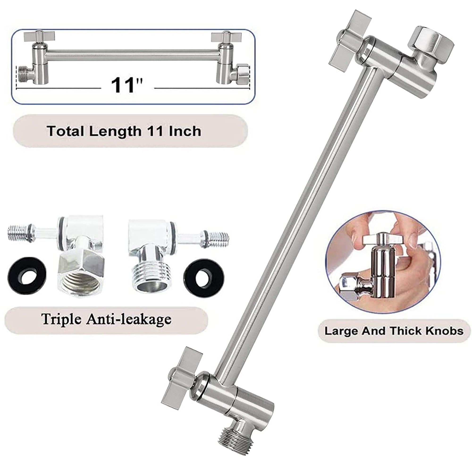 10 inch Wall-Mounted Square Stainless Steel Shower System