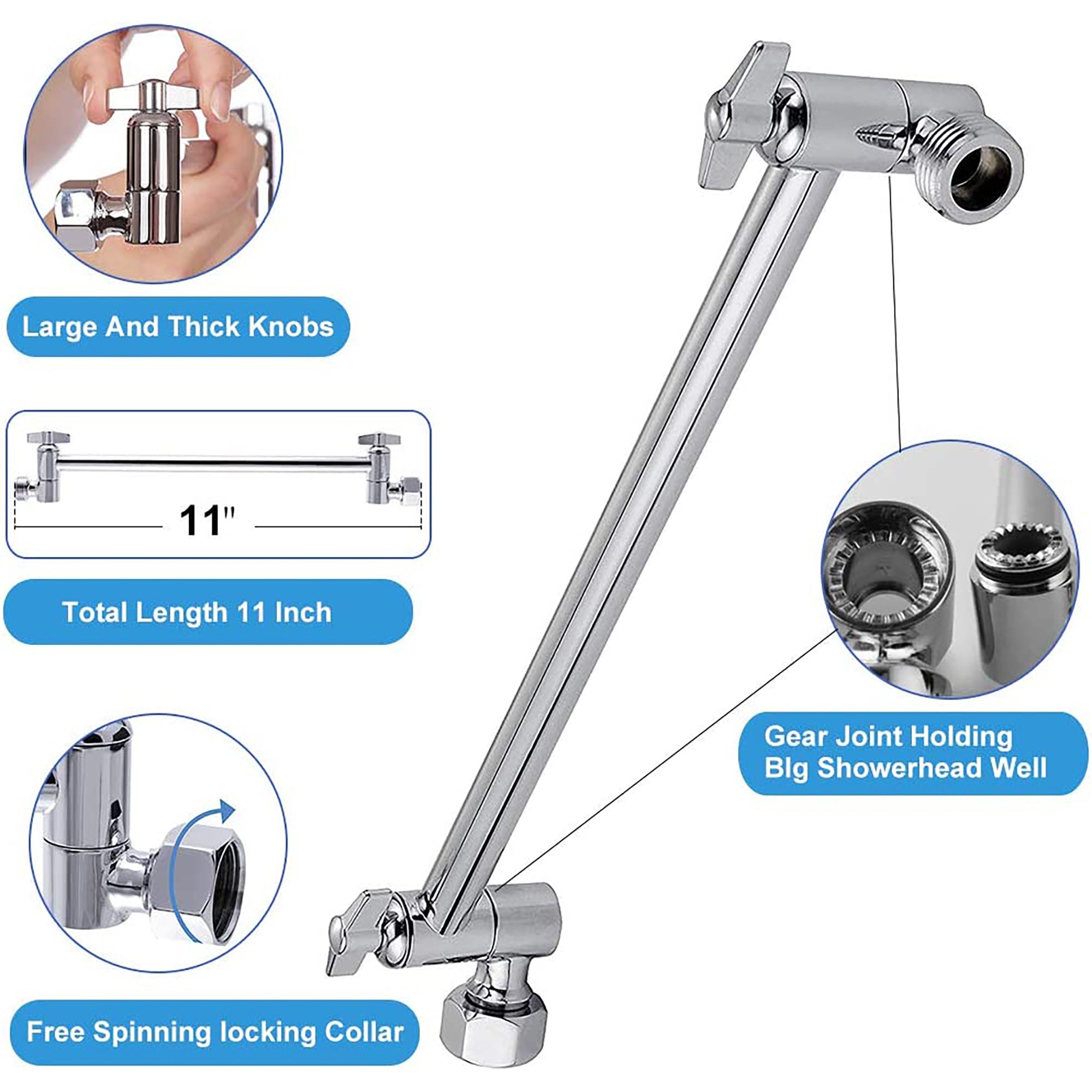 10 inch Wall-Mounted Square Stainless Steel Shower System