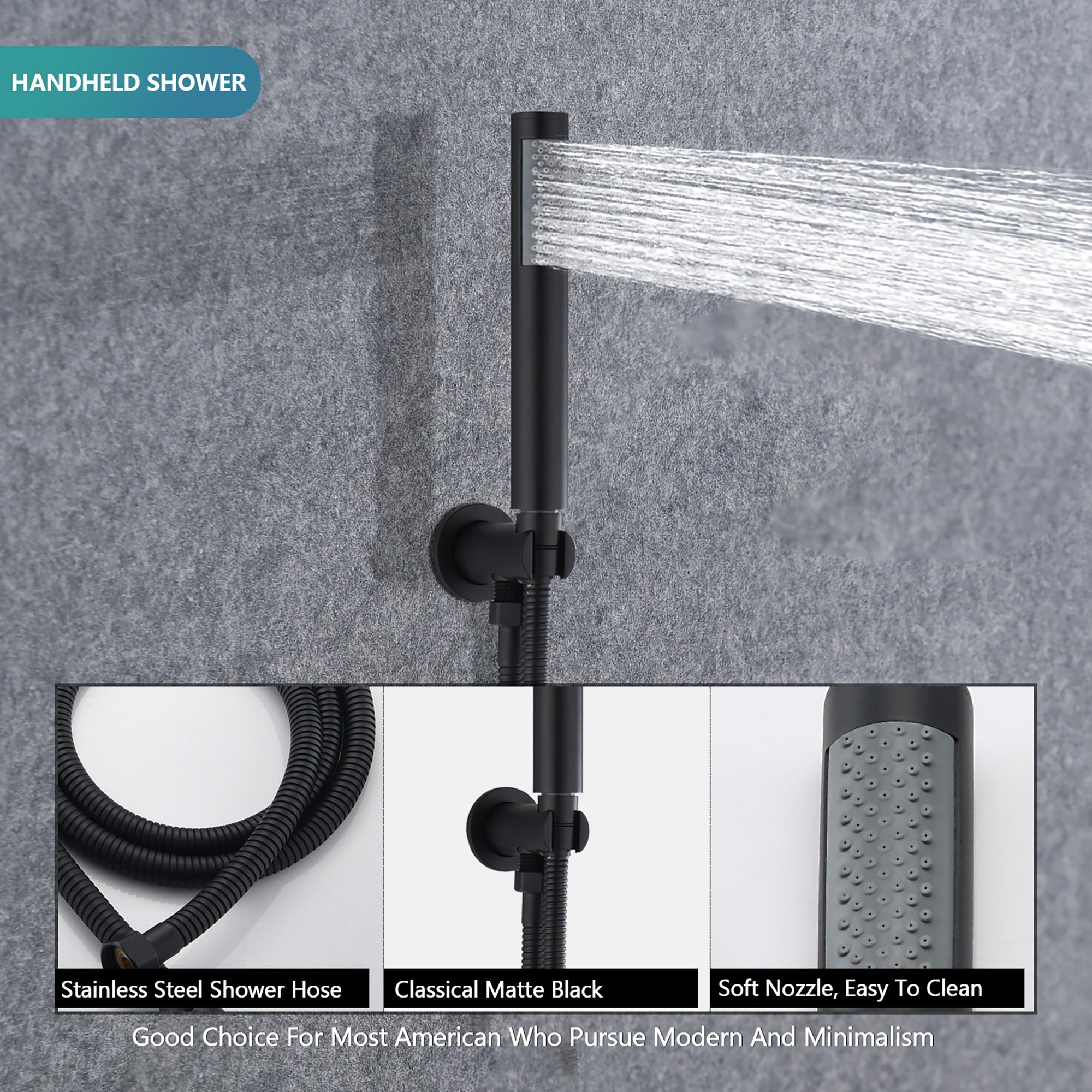 10 inch Wall-Mounted Round Completed Shower System with Handheld Shower