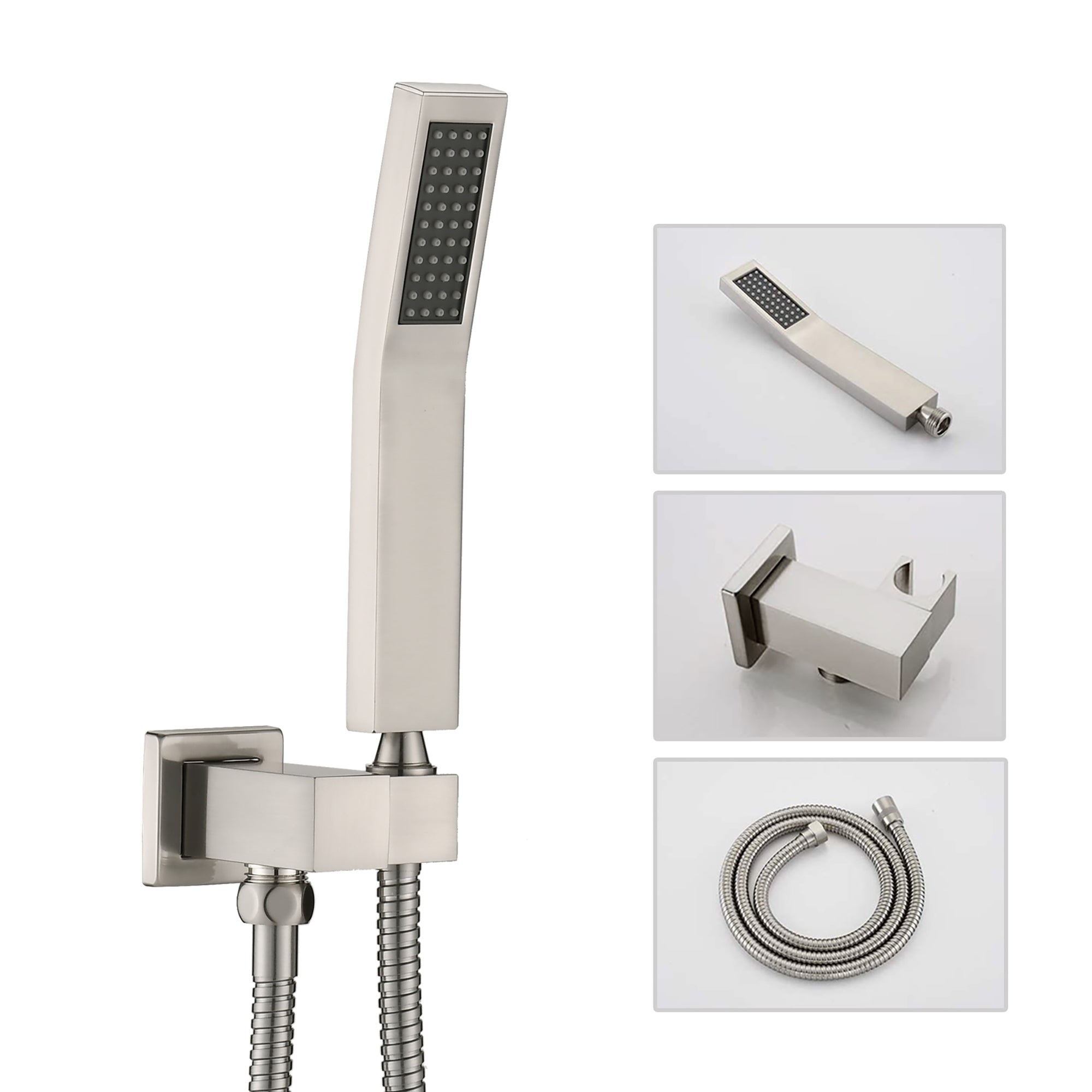 12 inch Wall-Mounted Square Completed Shower System with Handheld Shower and Head Shower