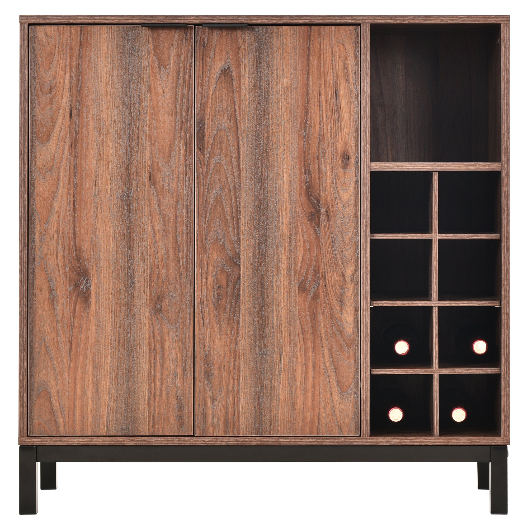 54-inch Wood Buffet with Wine Rack