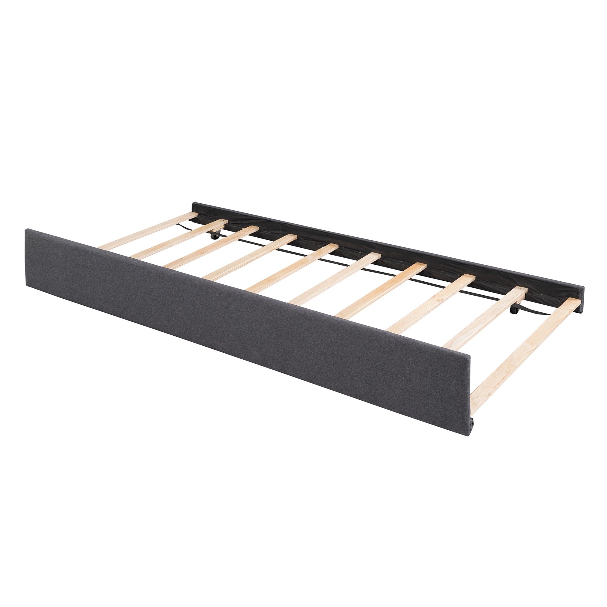 Queen Wood Frame Platform Bed with Drawers and Twin XL Trundle