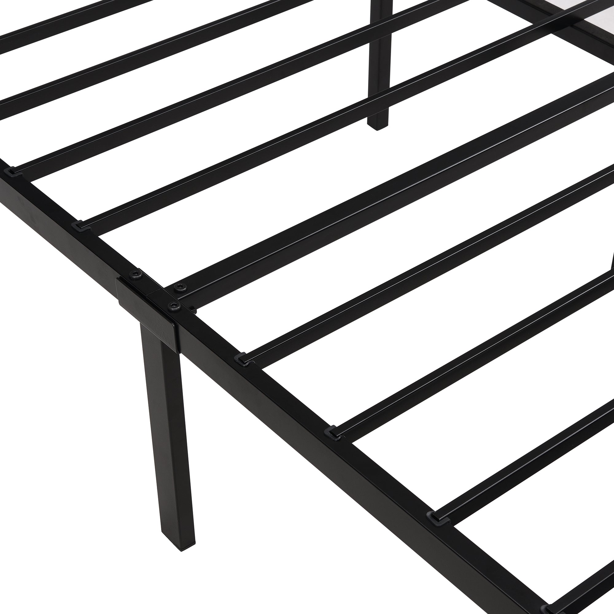 Twin/Queen/Full Metal Frame Linen Platform Bed with Drawer