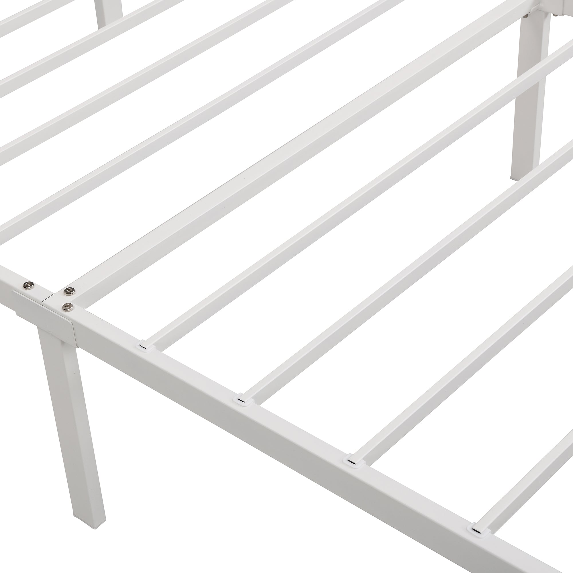 Twin/Queen/Full Metal Frame Linen Platform Bed with Drawer