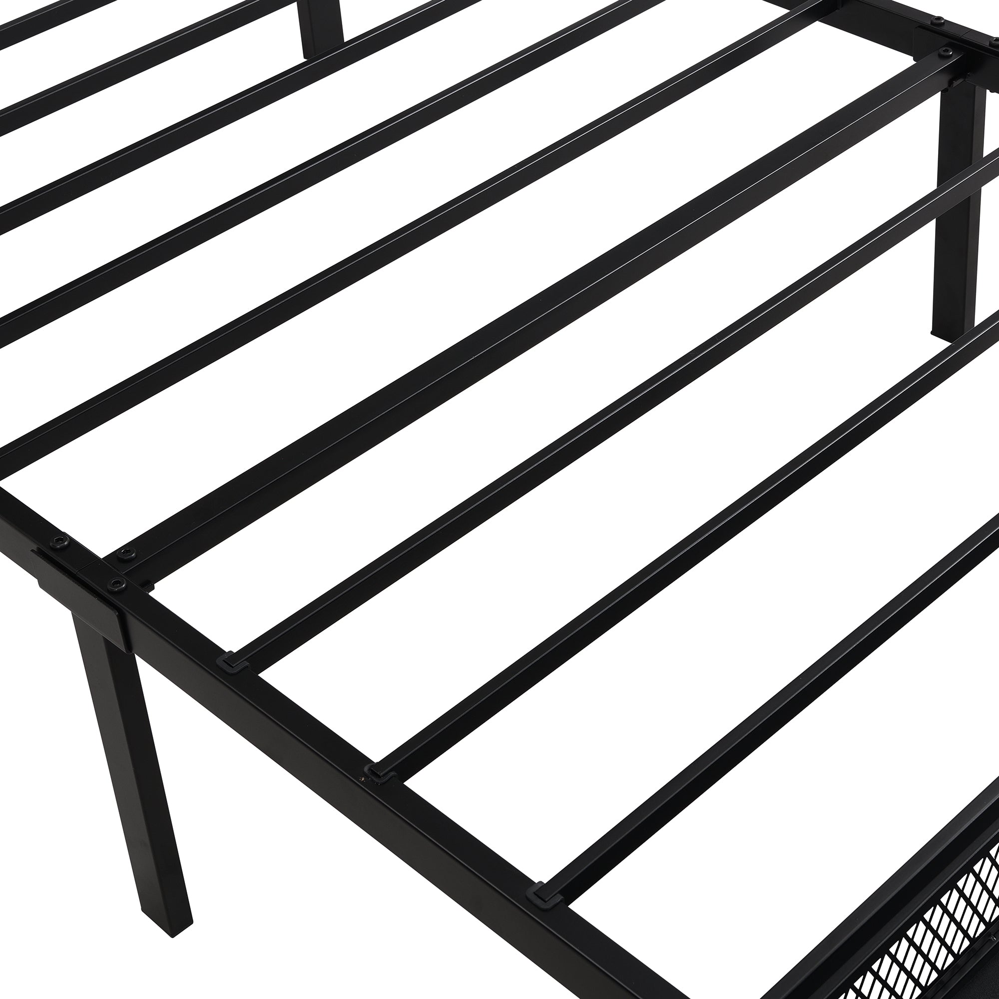 Twin/Queen/Full Metal Frame Linen Platform Bed with Drawer