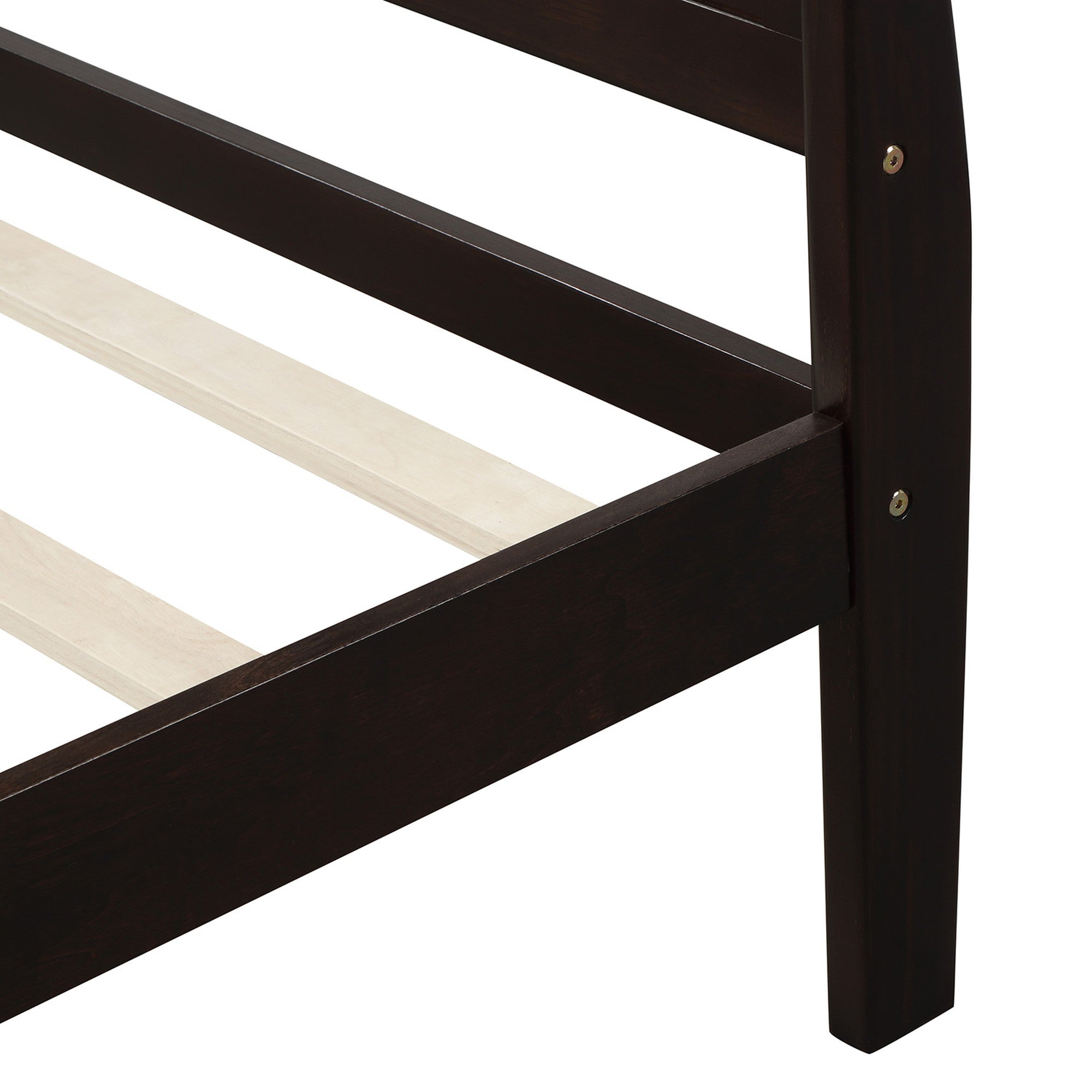 Twin/Full/Queen Wood Frame Sleigh Bed with Footboard