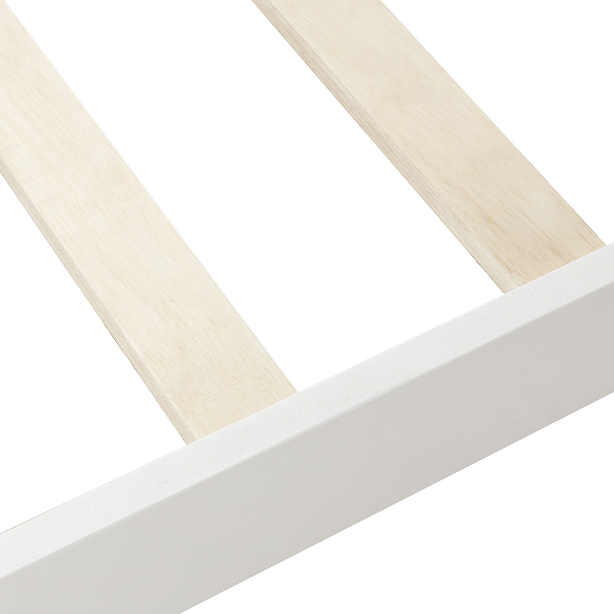 Twin Wood Frame Platform Bed with Headboard