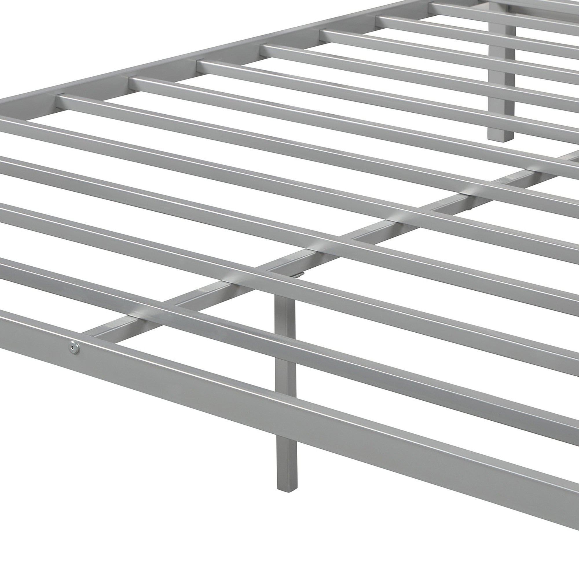 Queen Metal Frame Canopy Platform Bed with Center Legs