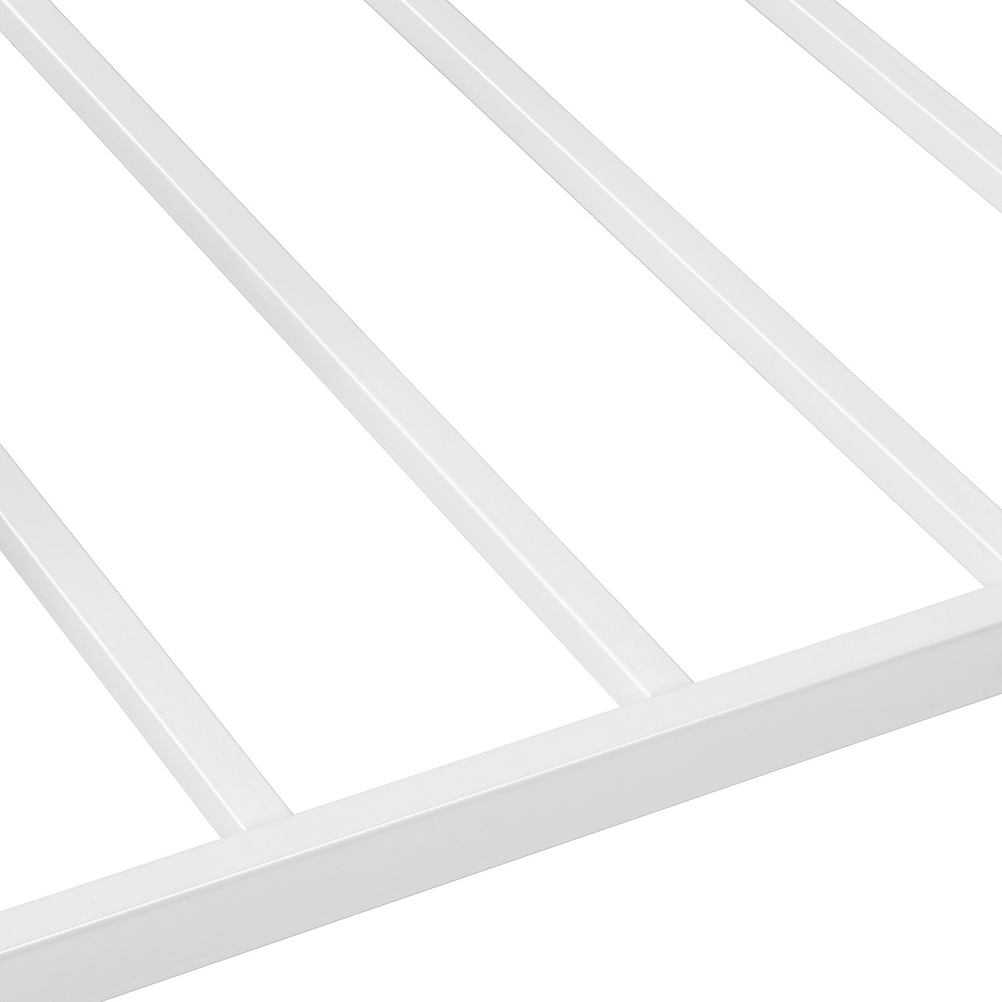 Queen Metal Frame Canopy Platform Bed with Center Legs