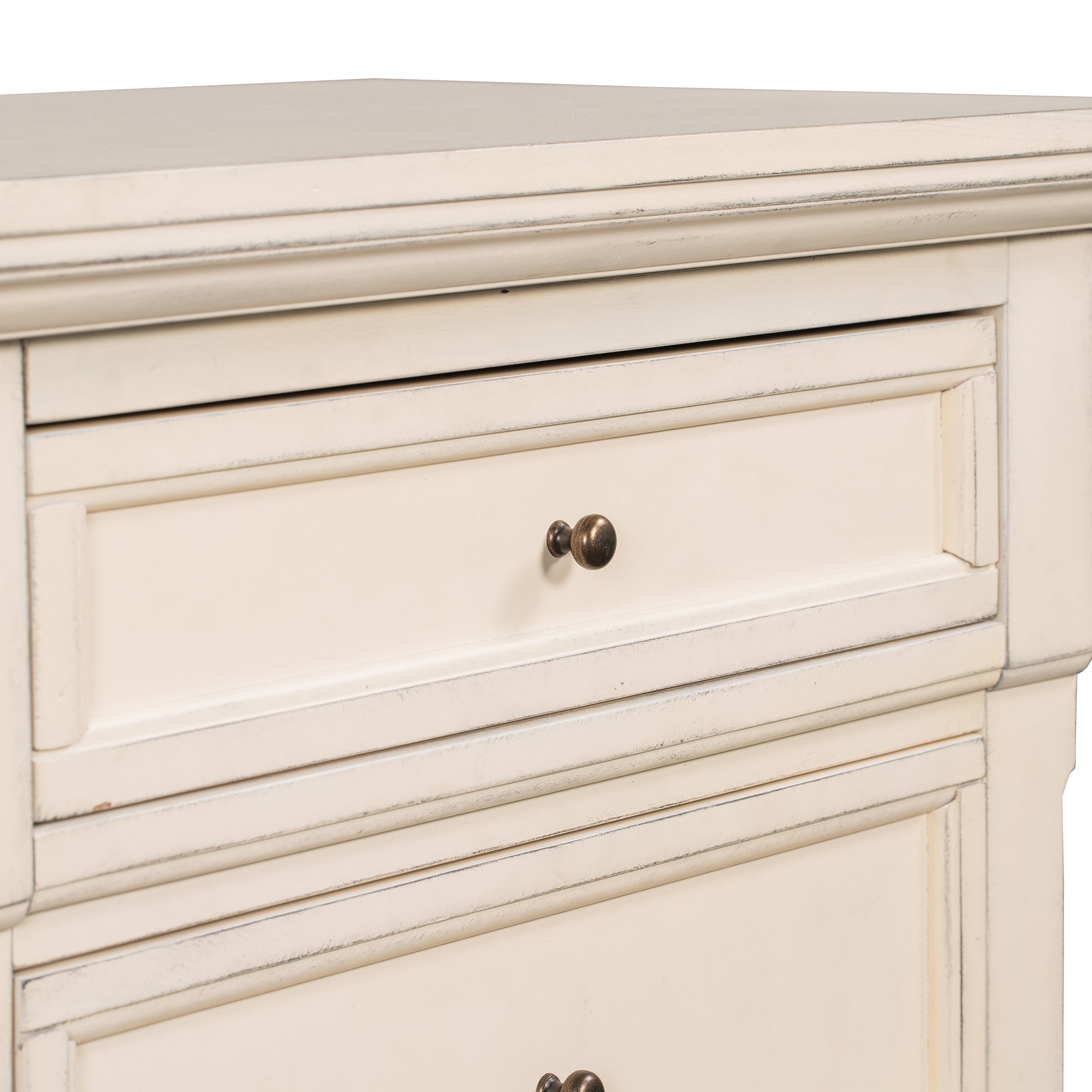 3-Drawer Wood Nightstand