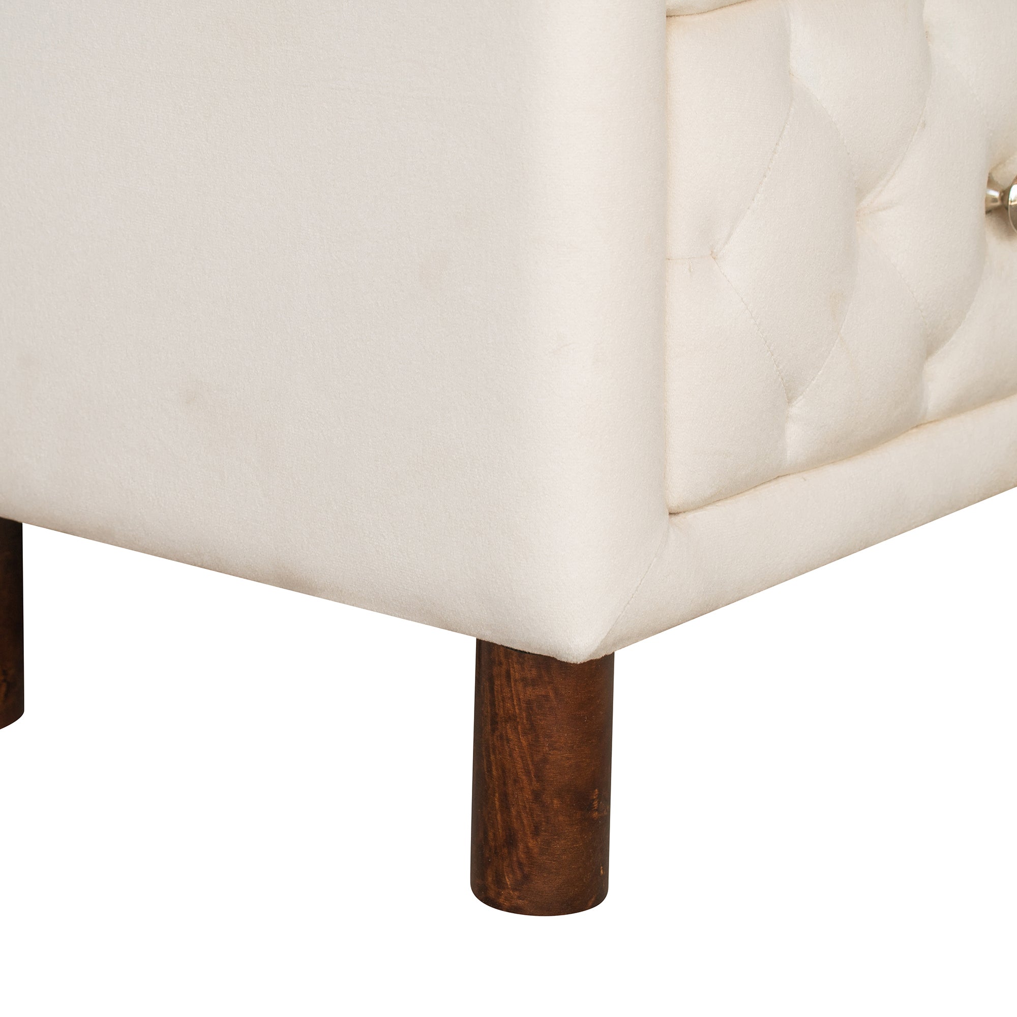 2-Drawer Upholstered Wood Nightstand