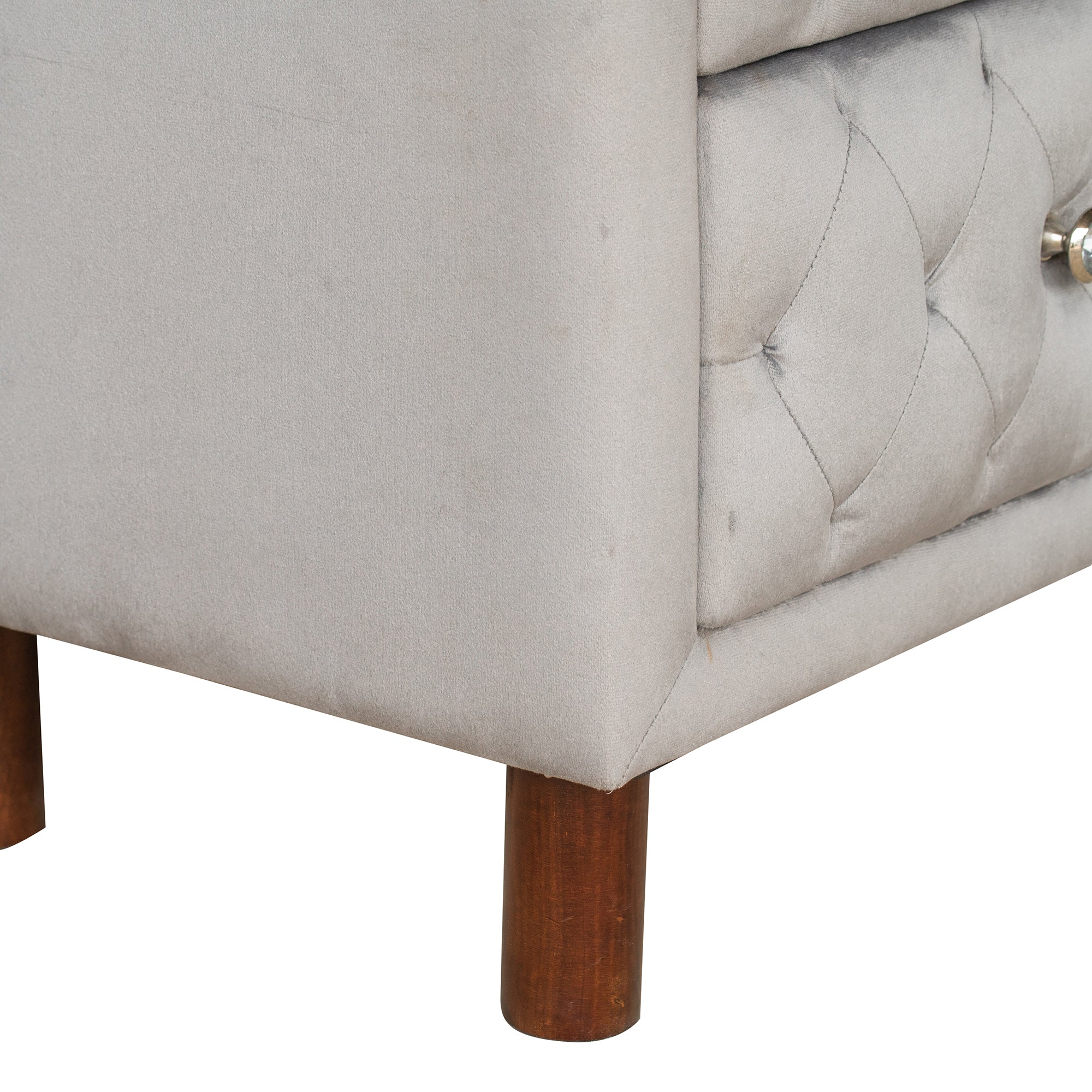 2-Drawer Upholstered Wood Nightstand