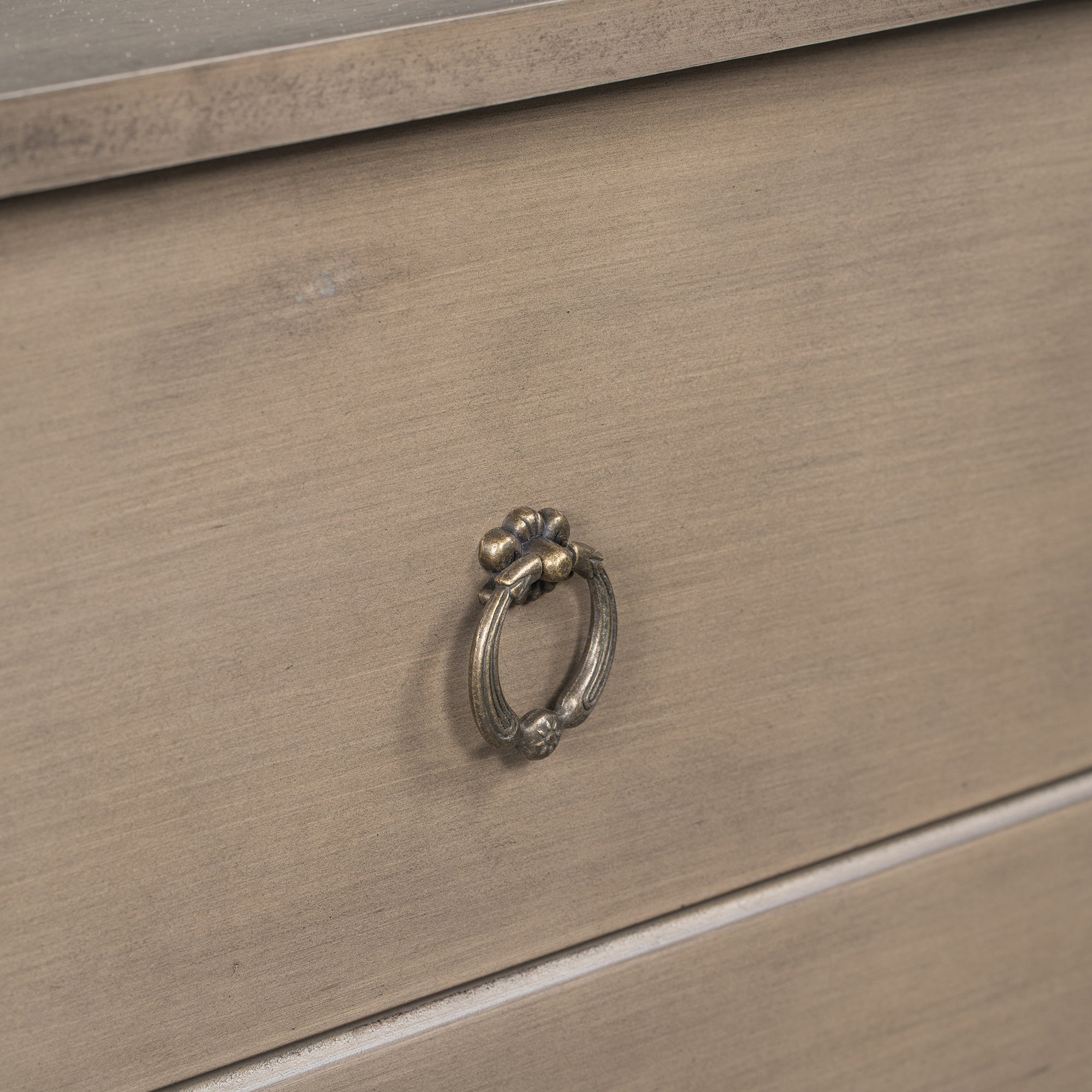 2-Drawer Wood Nightstand with Hardware