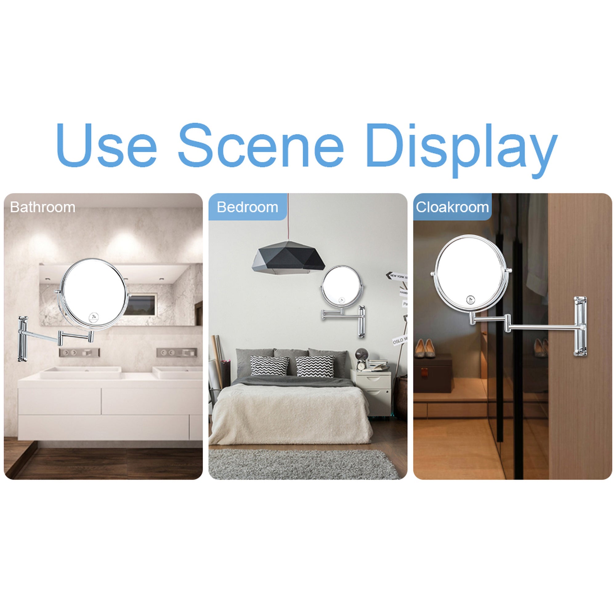 17 inch Double-Sided Framed Wall Mounted  Bathroom Mirror