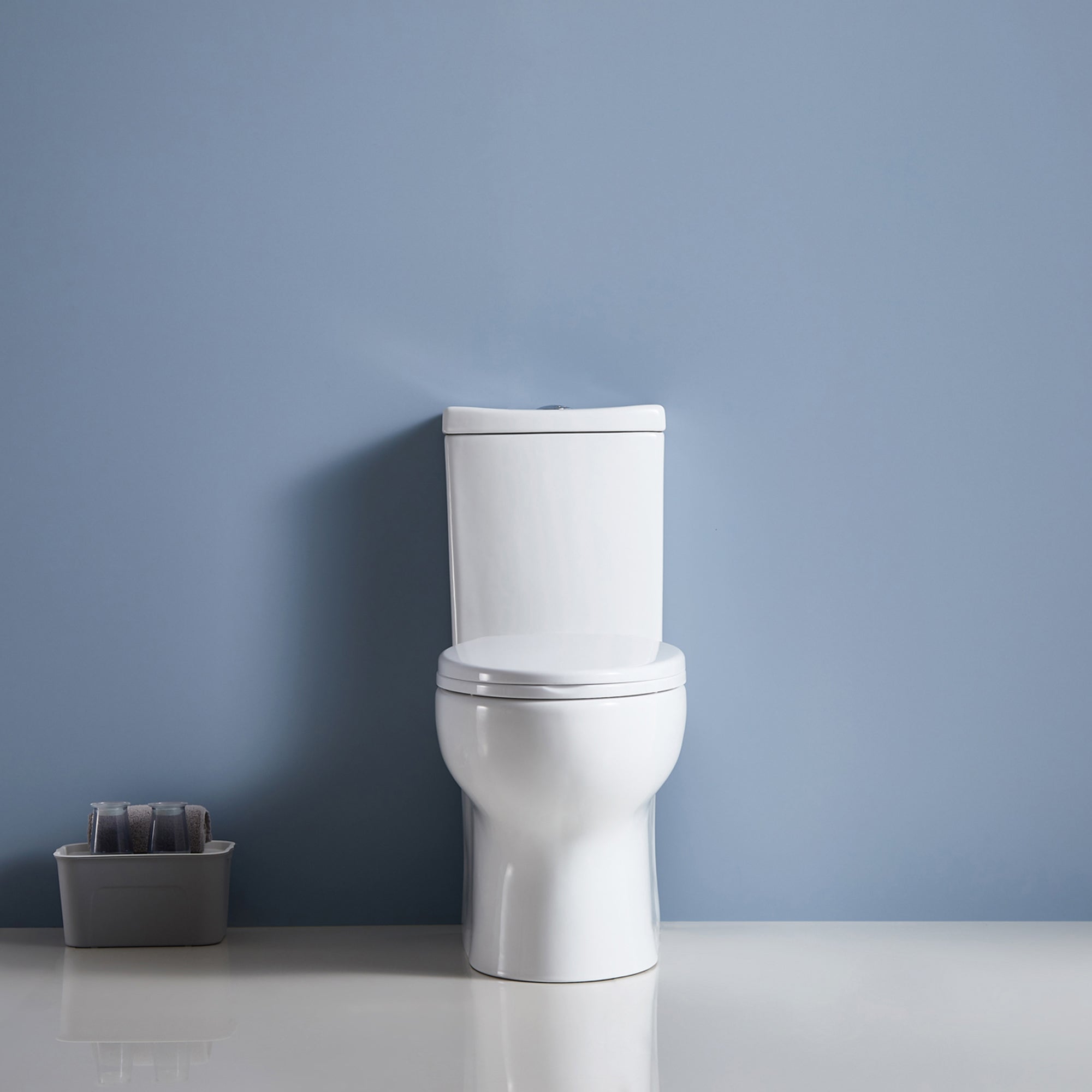 12 inches 1.1/1.6GPF Dual Flush One-Piece Toilet with Soft Close Seat