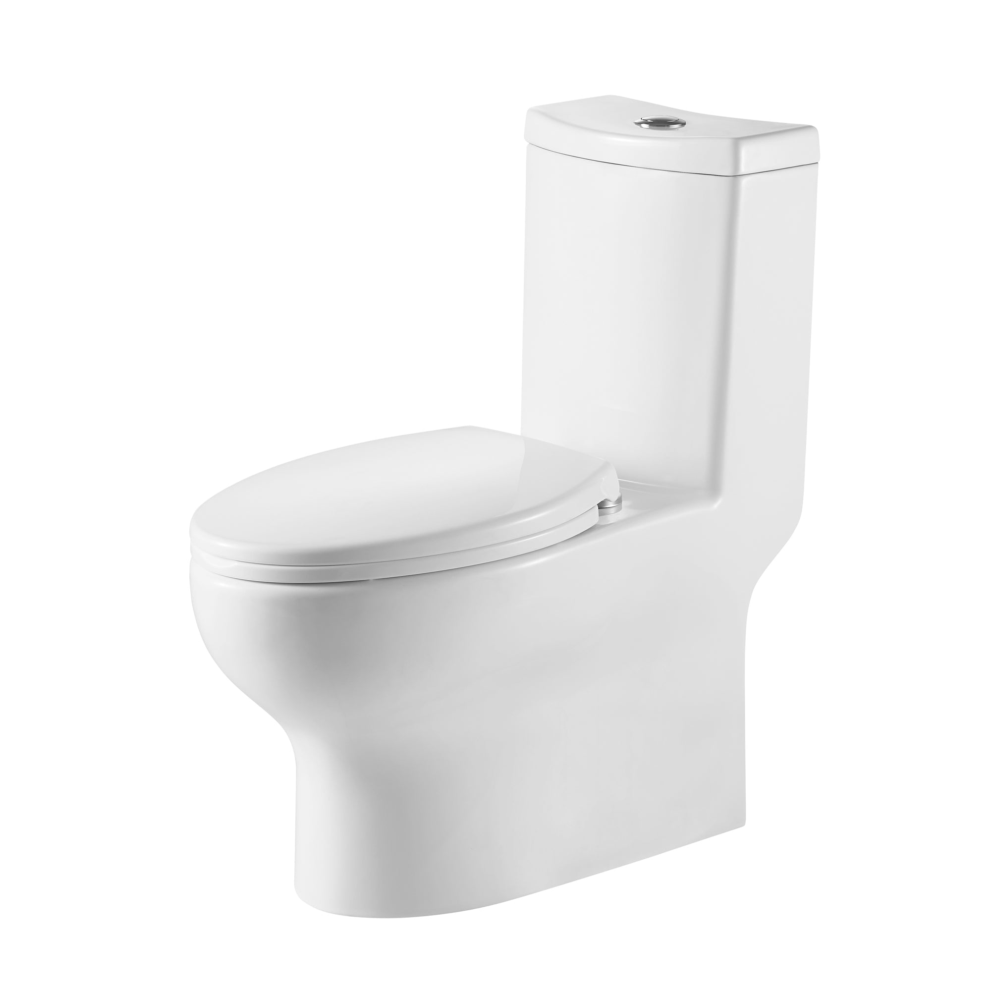 12 inches 1.1/1.6GPF Dual Flush One-Piece Toilet with Soft Close Seat