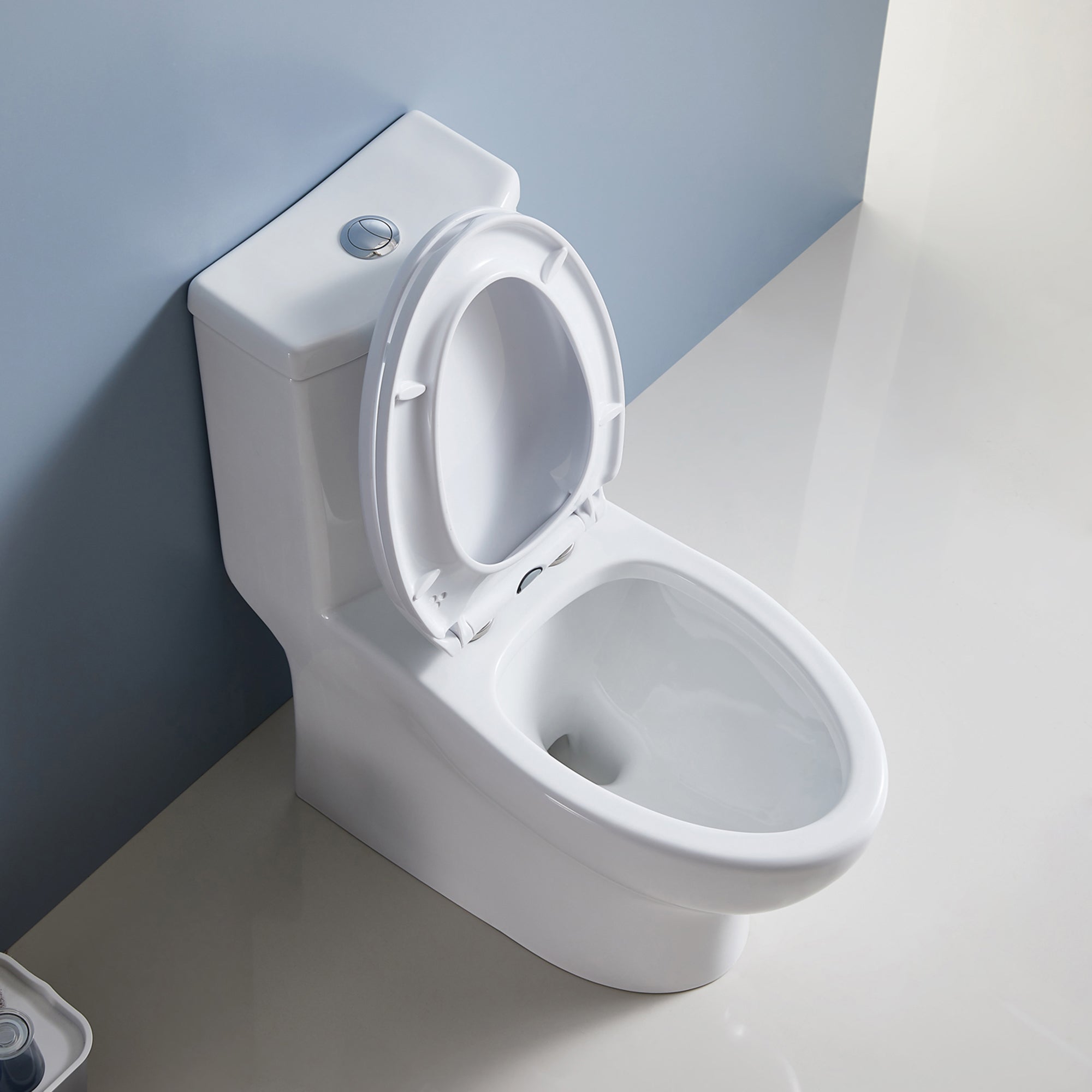 12 inches 1.1/1.6GPF Dual Flush One-Piece Toilet with Soft Close Seat