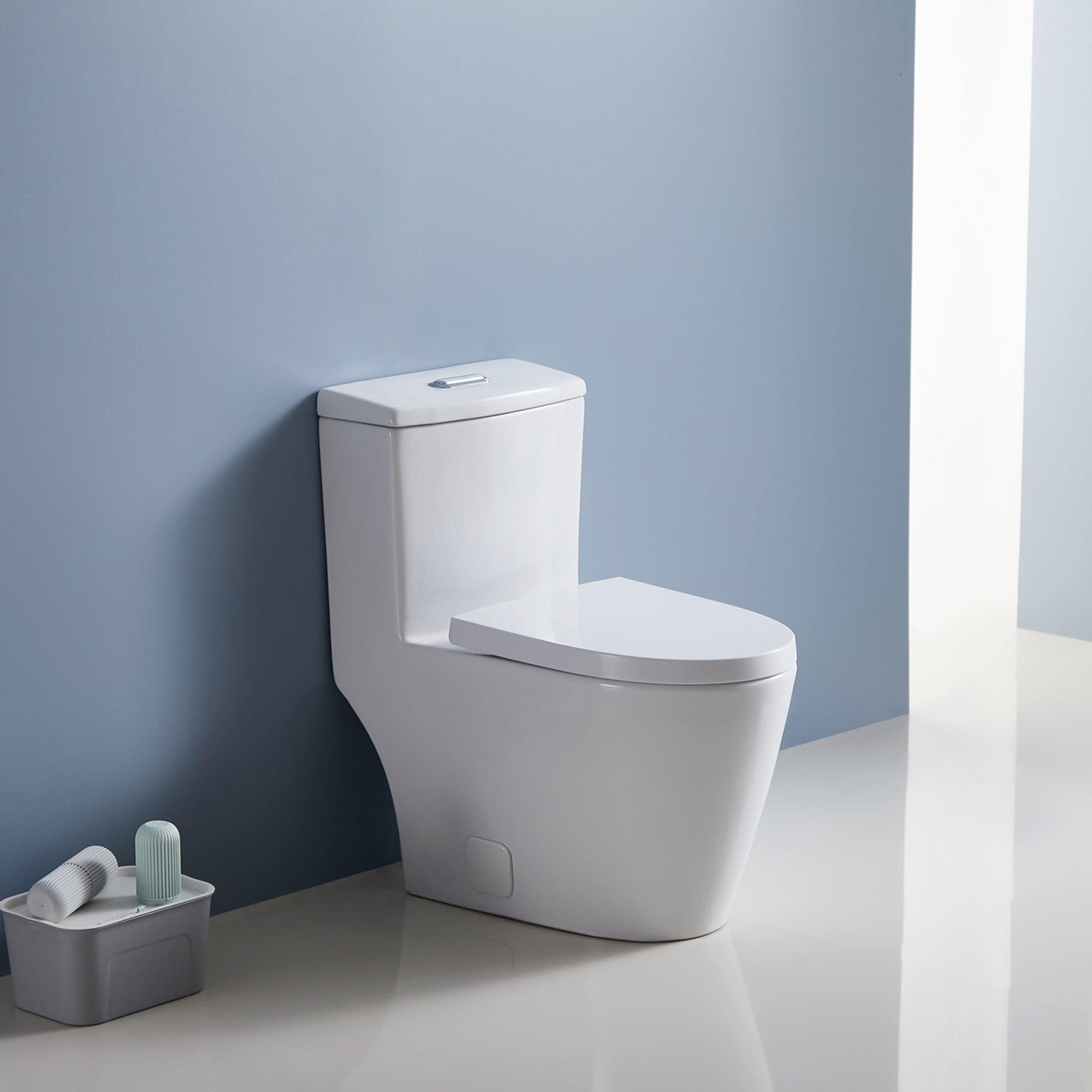 12 inches 0.88/1.2GPF Dual Flush One-Piece Toilet with Soft Close Seat