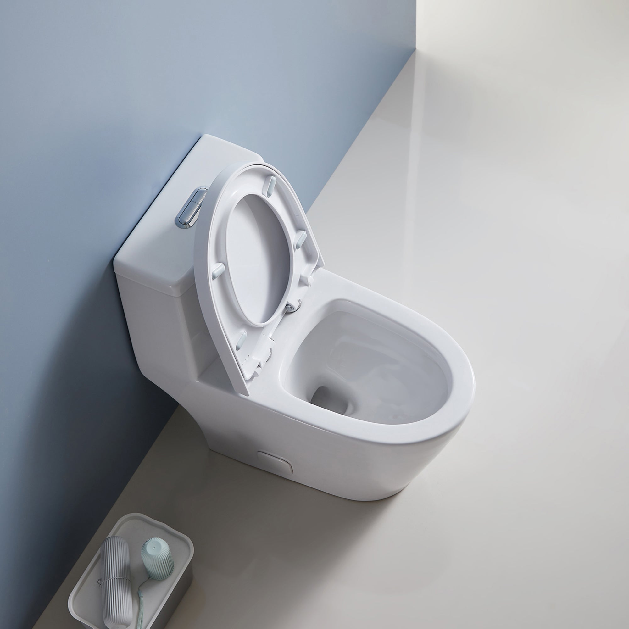 12 inches 0.88/1.2GPF Dual Flush One-Piece Toilet with Soft Close Seat