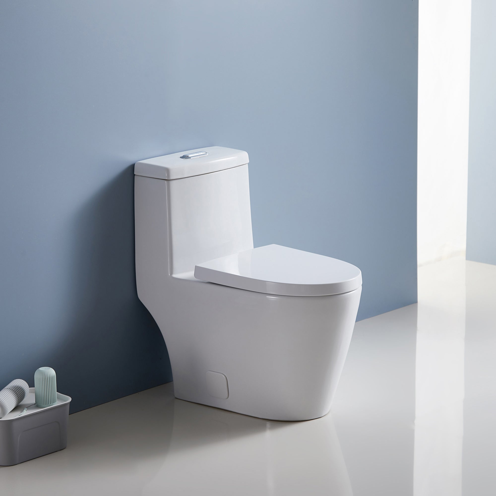 12 inches 0.88/1.2GPF Dual Flush One-Piece Toilet with Soft Close Seat