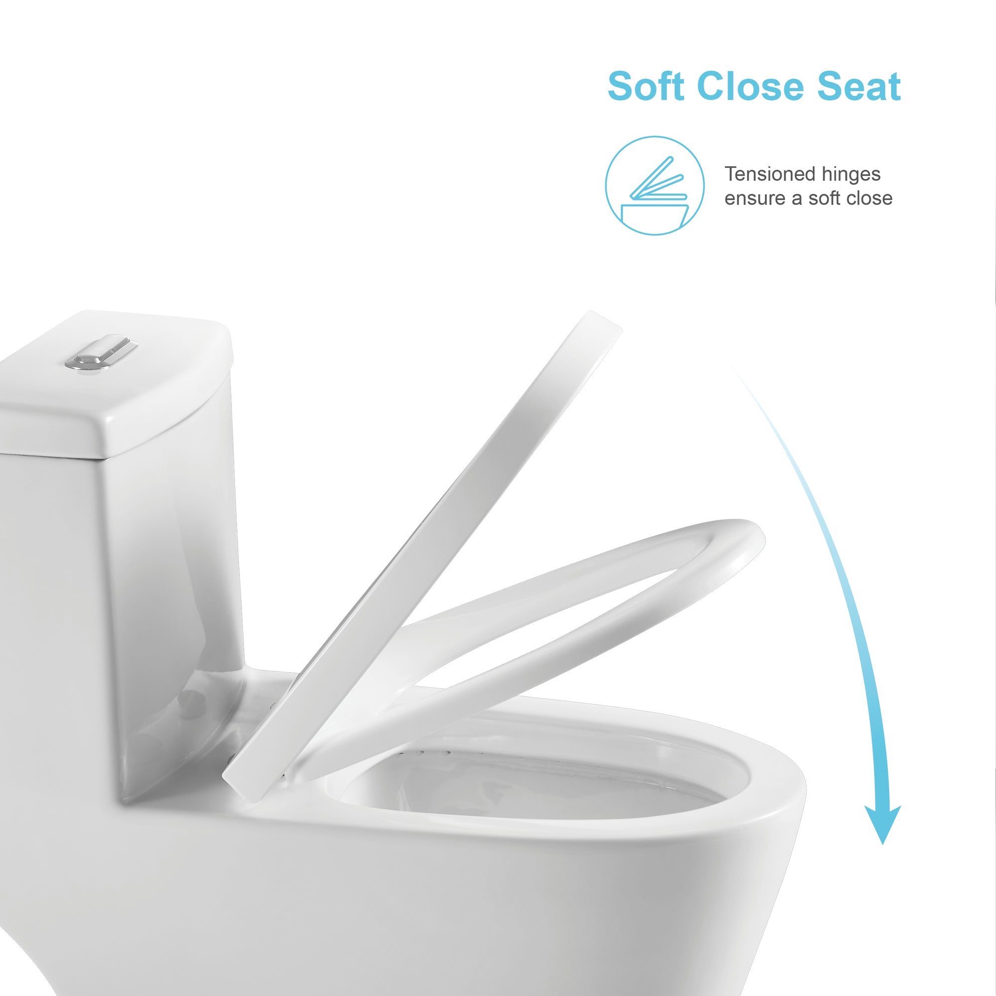 12 inches 0.88/1.2GPF Dual Flush One-Piece Toilet with Soft Close Seat