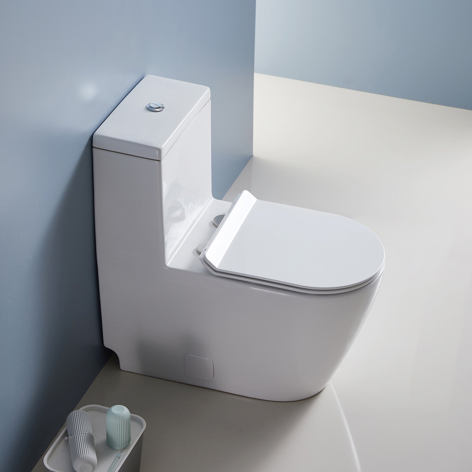 12 inches 0.88/1.28GPF Dual Flush One-Piece Toilet with Soft Close Seat