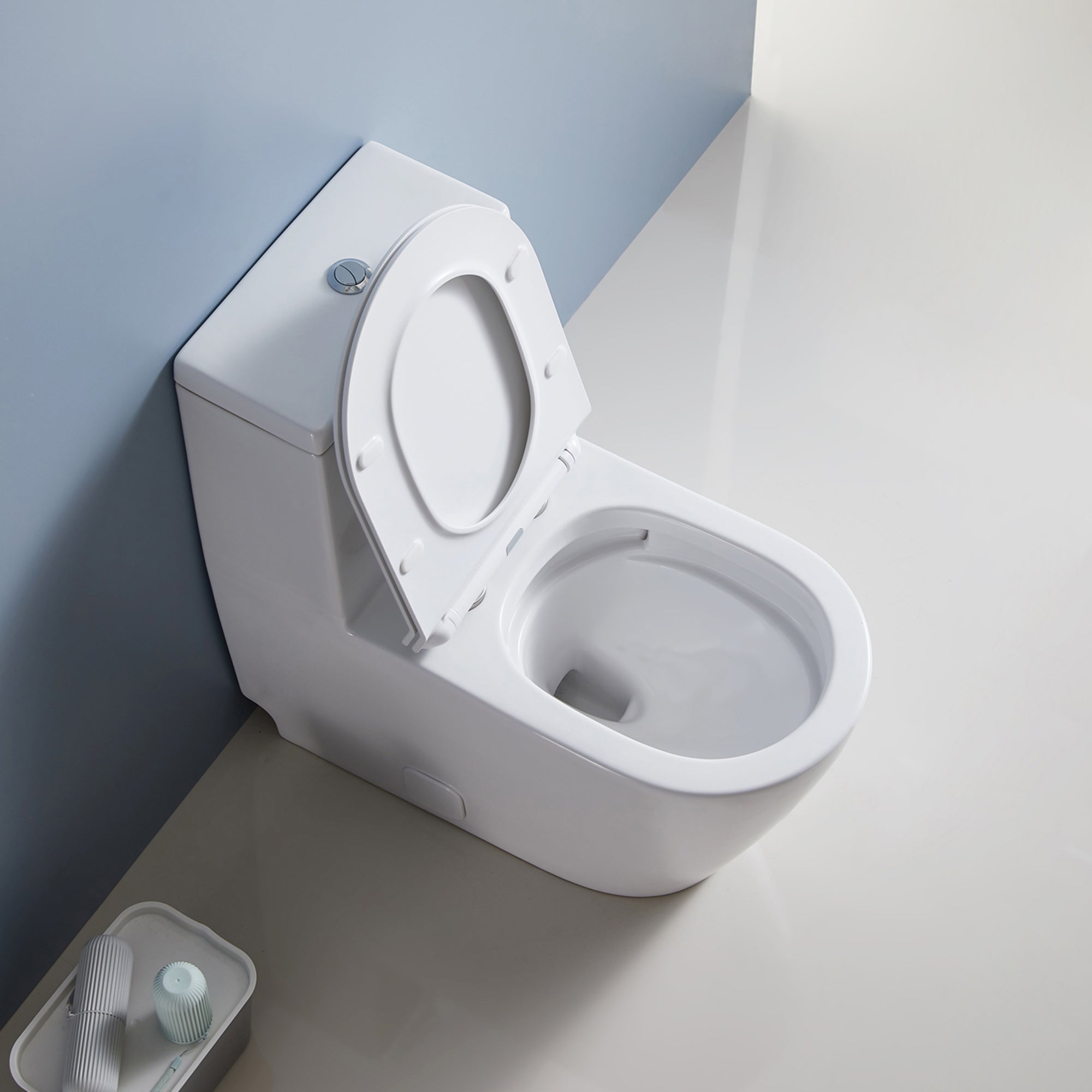 12 inches 0.88/1.28GPF Dual Flush One-Piece Toilet with Soft Close Seat