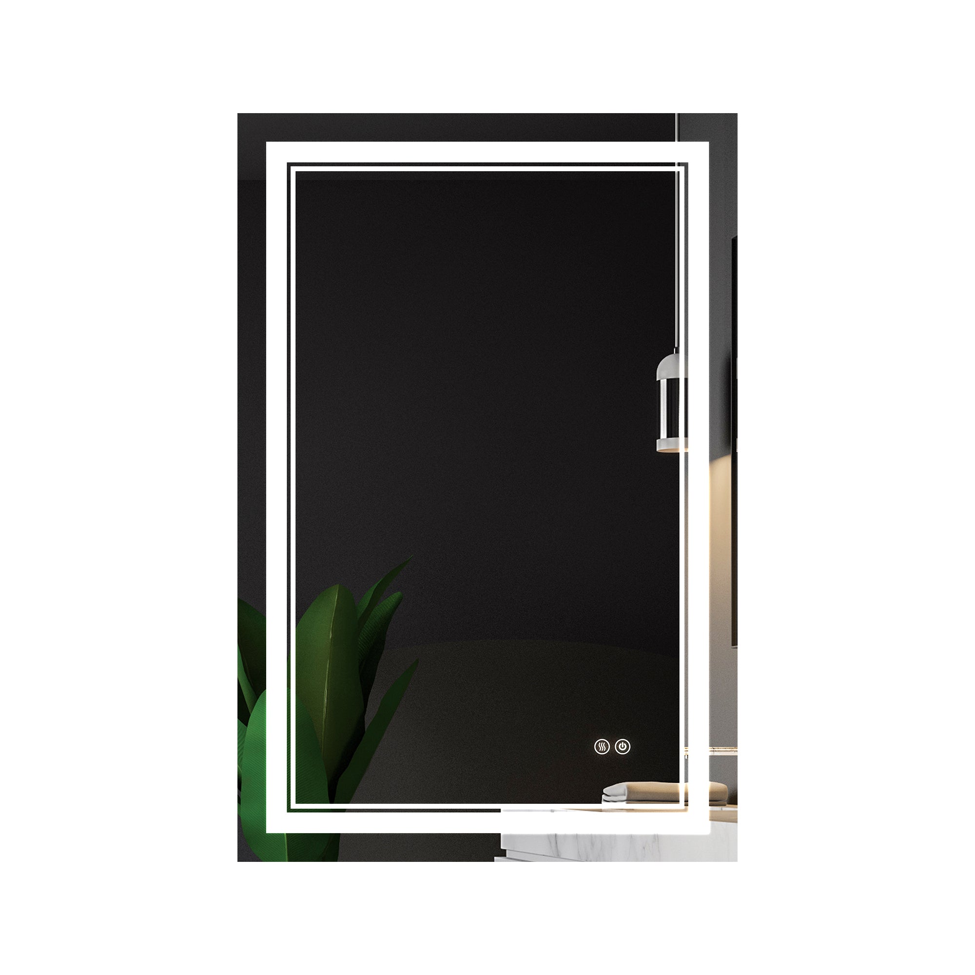 Rectangular Frameless Anti-Fog Bathroom Vanity LED Mirror