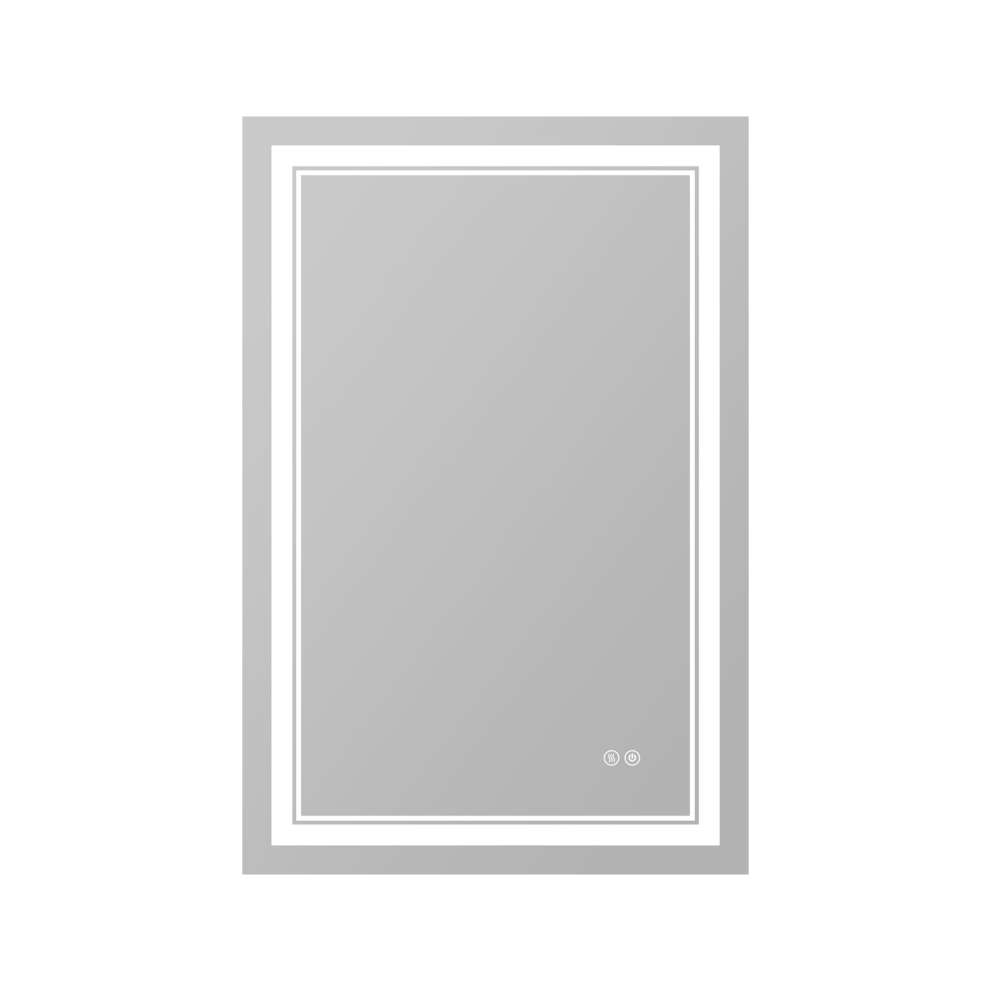 Rectangular Frameless Anti-Fog Bathroom Vanity LED Mirror