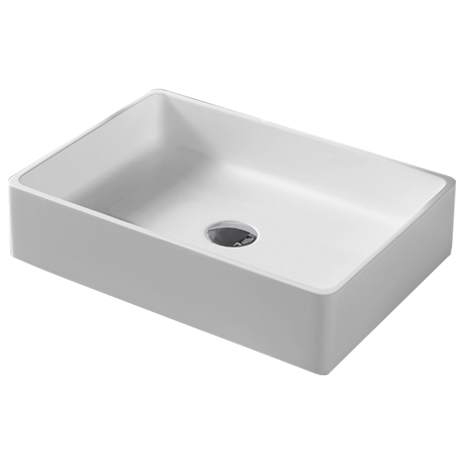 21 in. Solid Surface Wash Basin Bathroom Sink